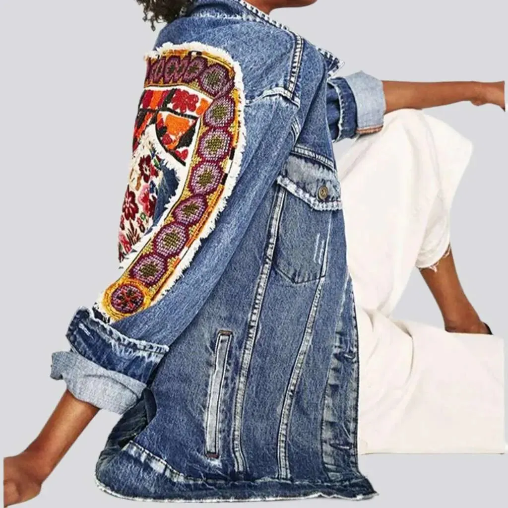 Gypsy lady patchwork denim jacket