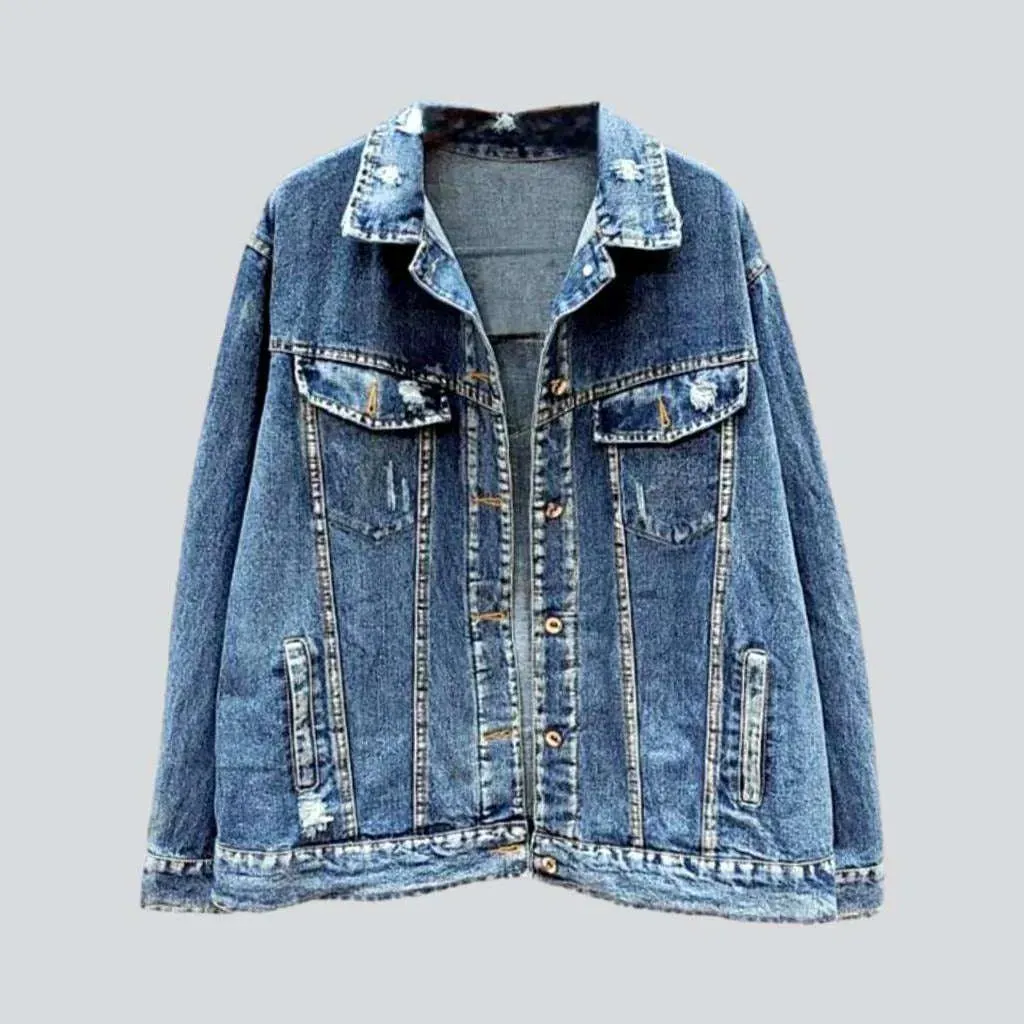 Gypsy lady patchwork denim jacket