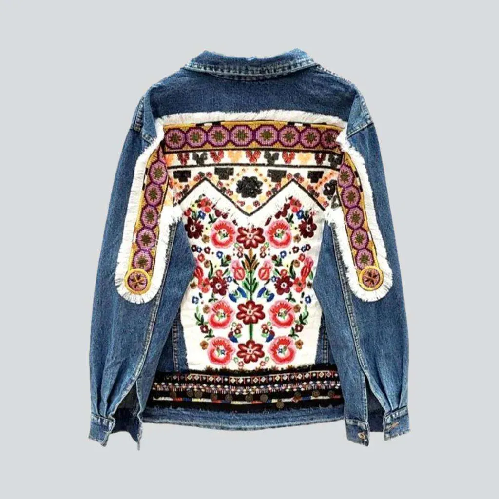 Gypsy lady patchwork denim jacket