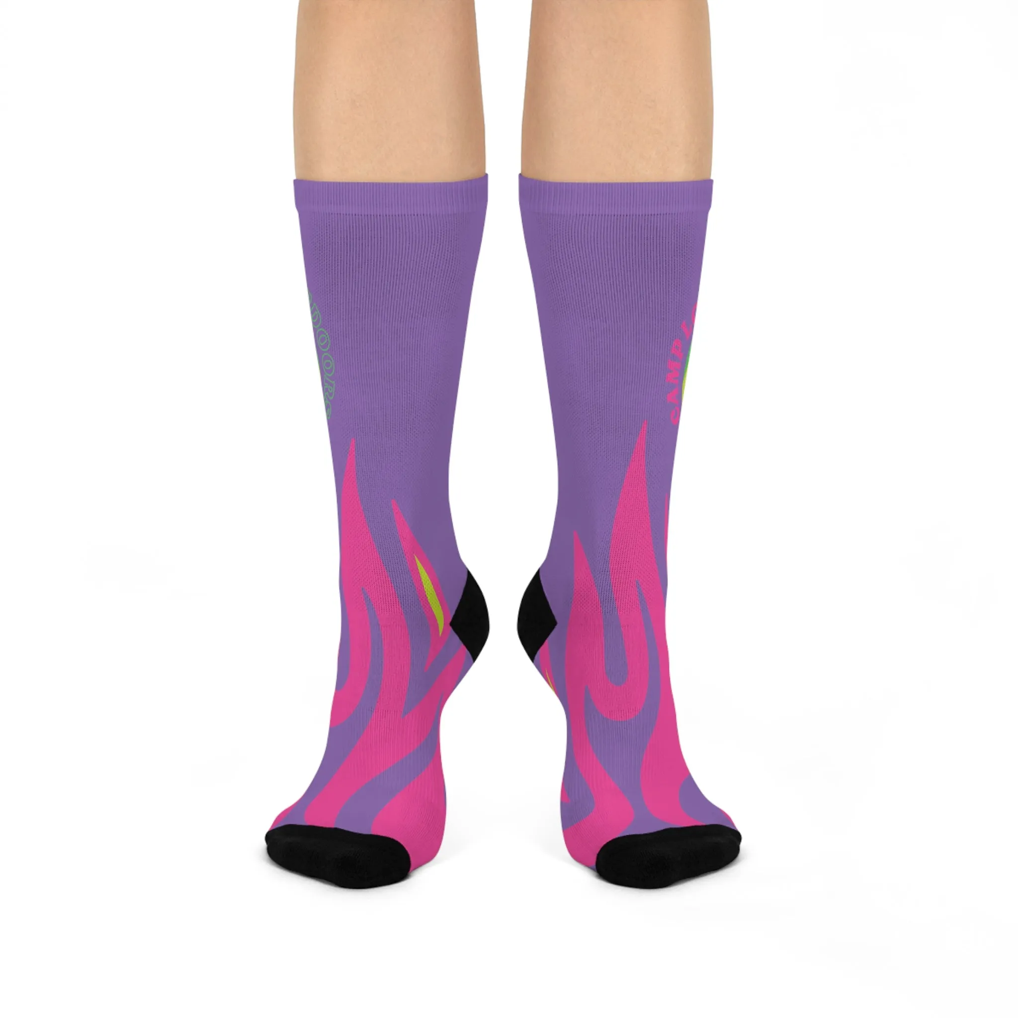 Happy Camper Cushioned Crew Socks (purp)