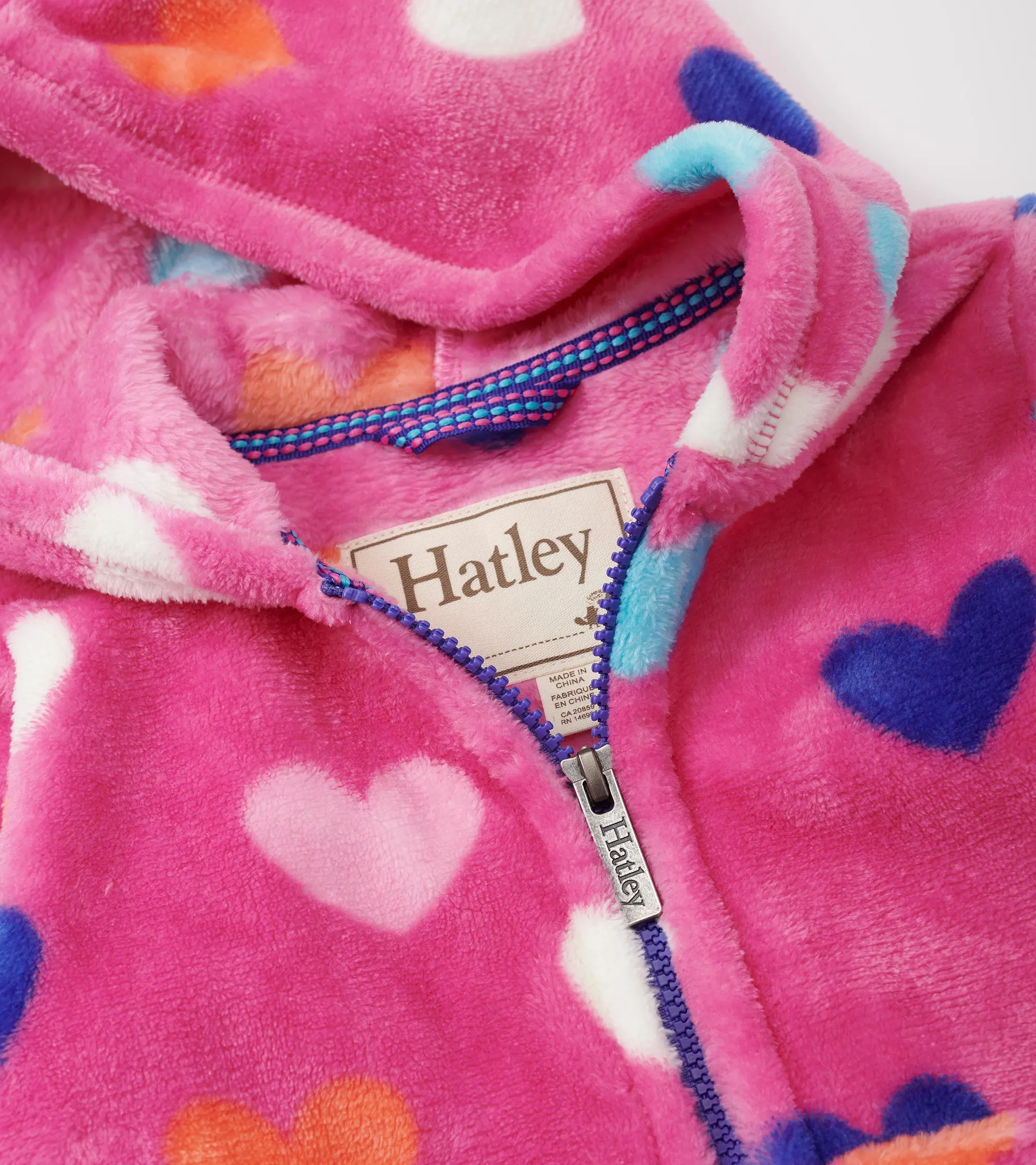 Hatley Hearts Fleece Hooded Jacket