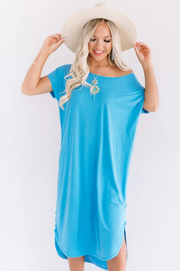 Huntington Beach Happy Hour Midi In Ocean Blue