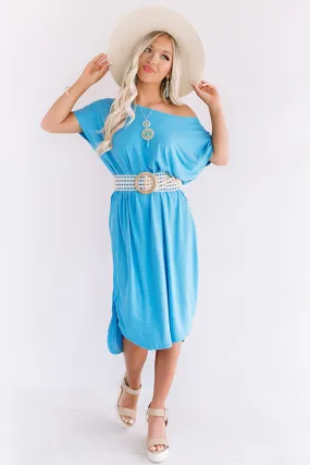 Huntington Beach Happy Hour Midi In Ocean Blue