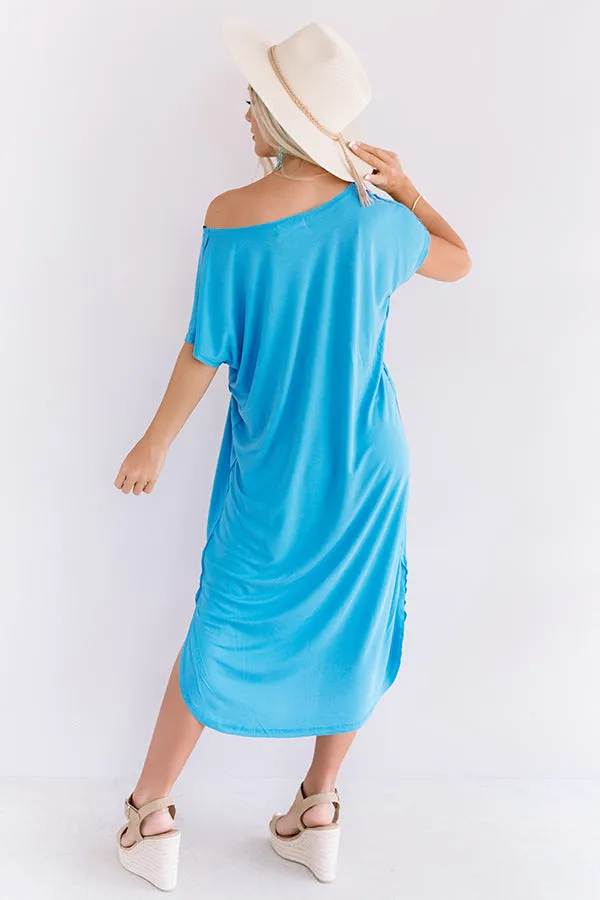 Huntington Beach Happy Hour Midi In Ocean Blue