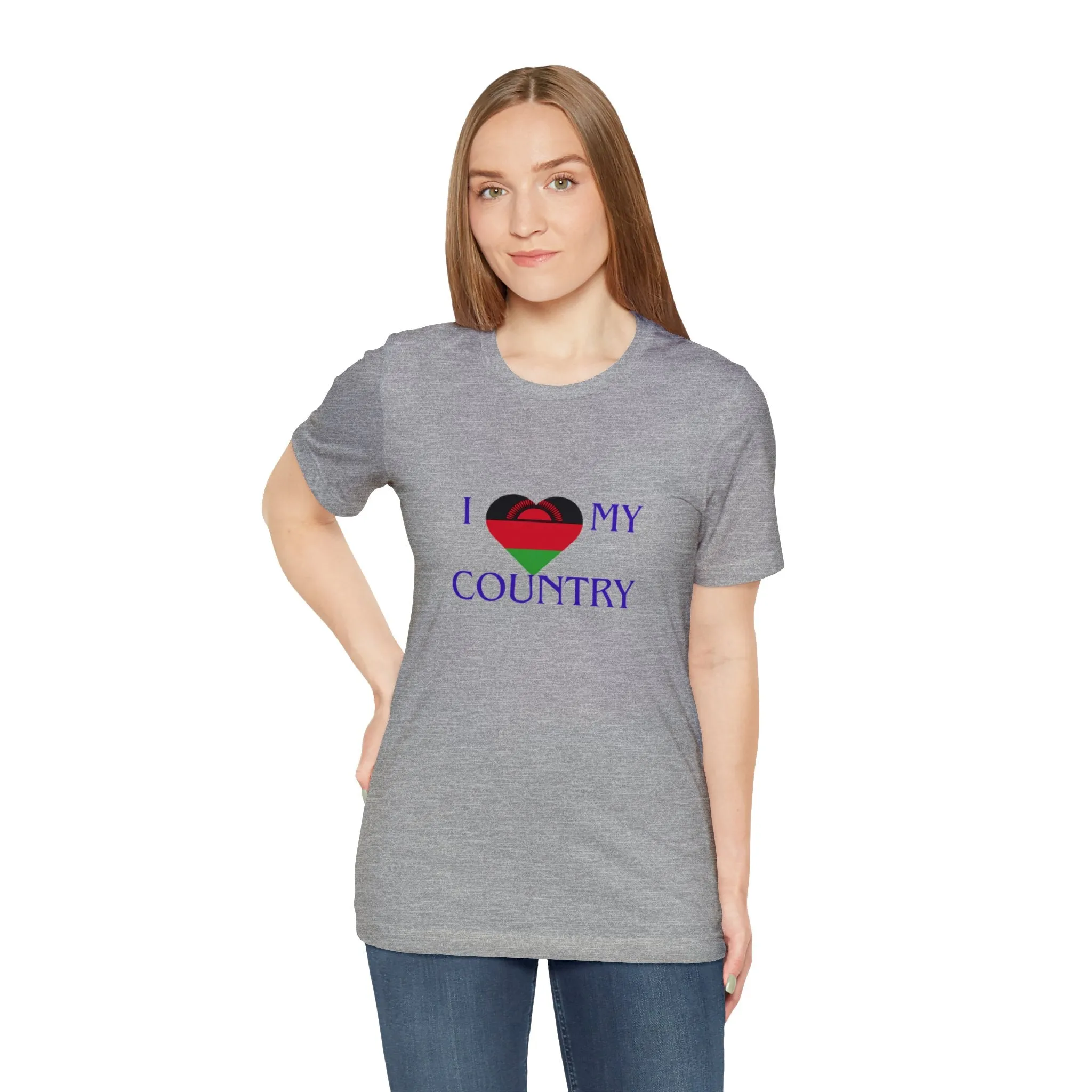 I Love My Country Malawi Unisex Jersey Short Sleeve Tee