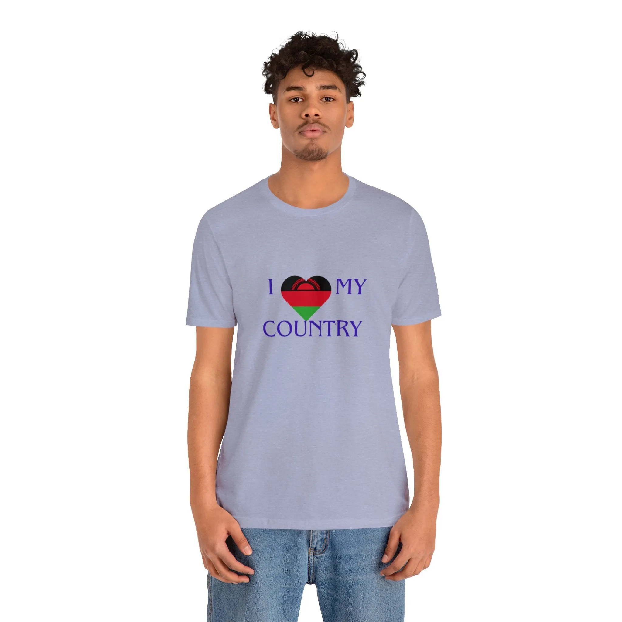 I Love My Country Malawi Unisex Jersey Short Sleeve Tee