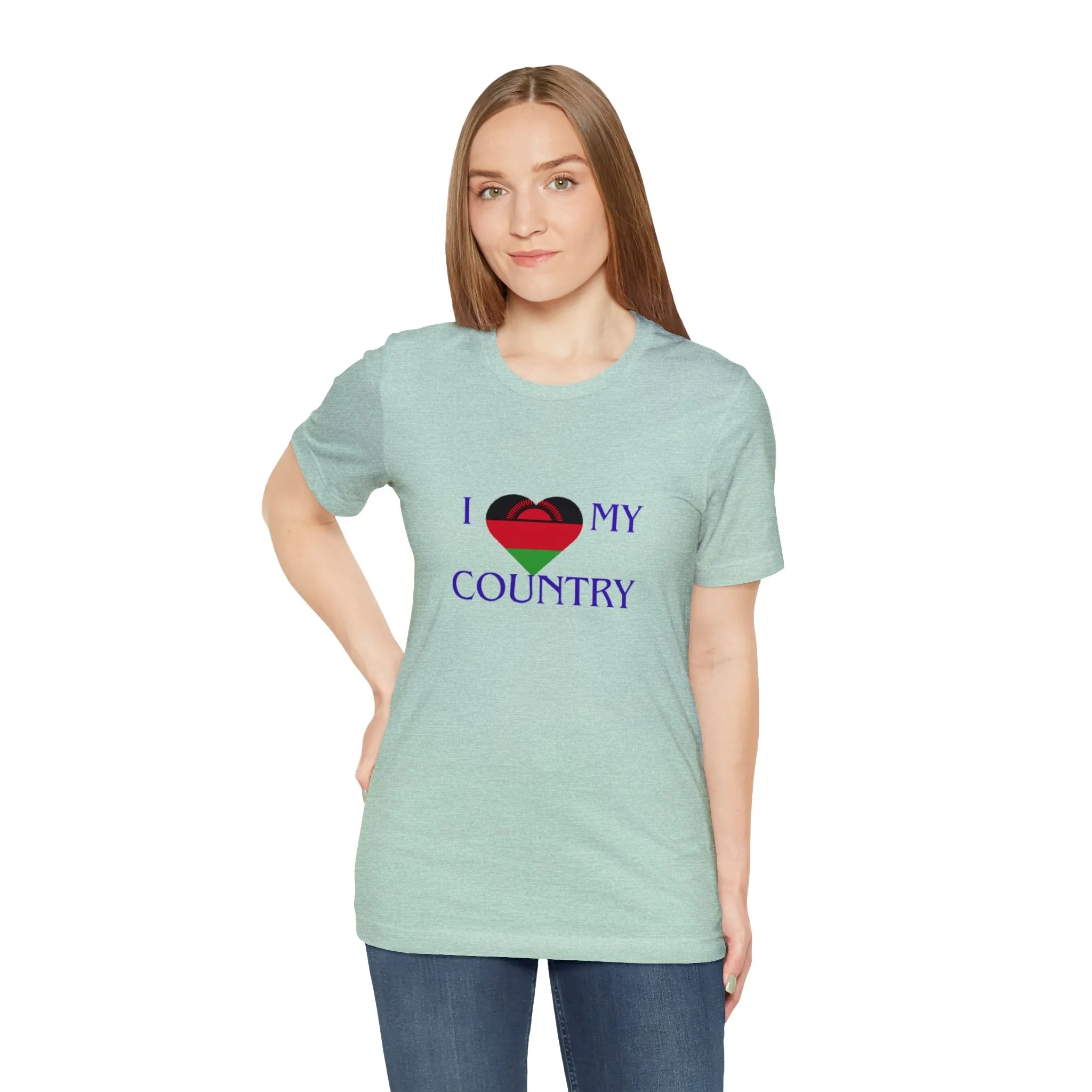 I Love My Country Malawi Unisex Jersey Short Sleeve Tee