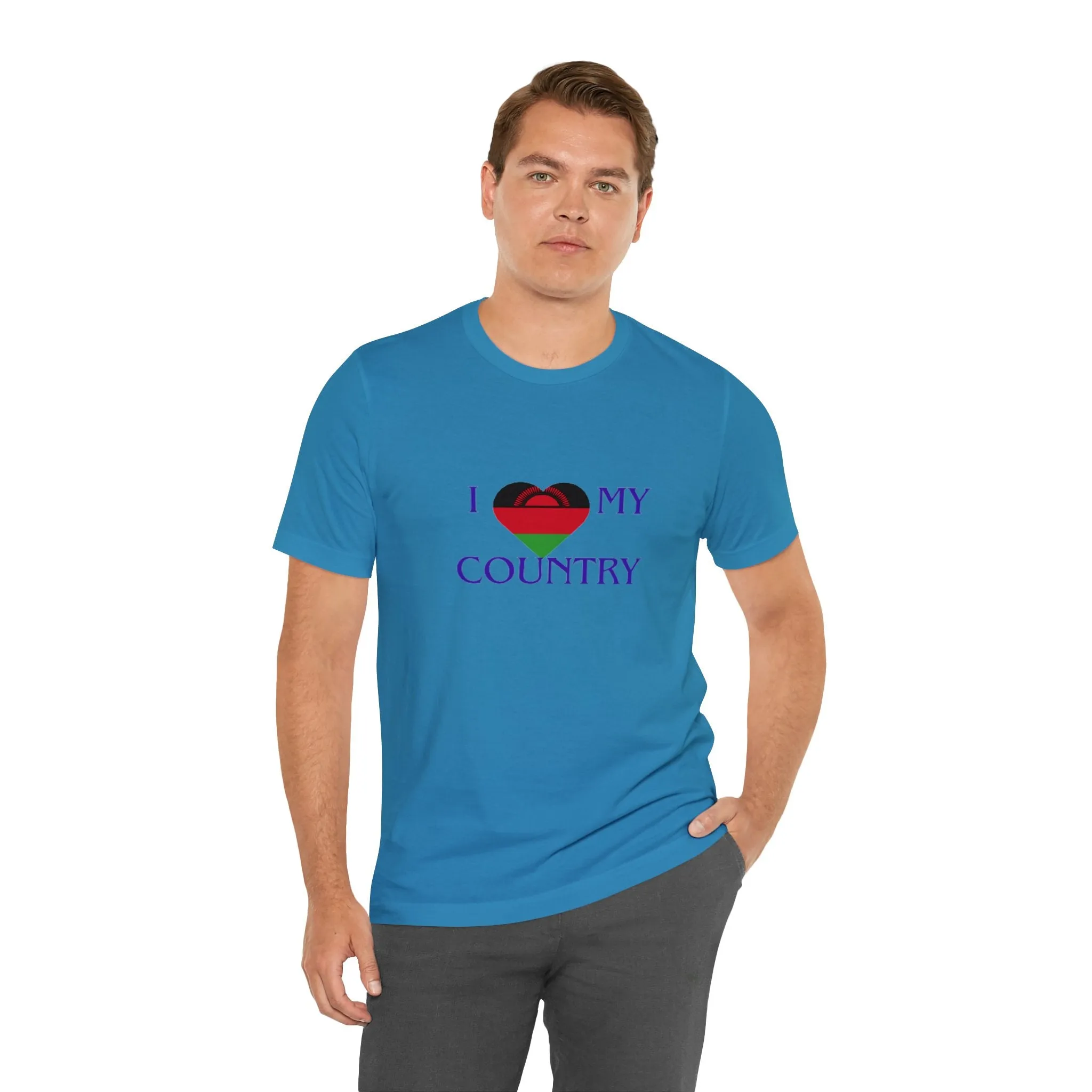 I Love My Country Malawi Unisex Jersey Short Sleeve Tee