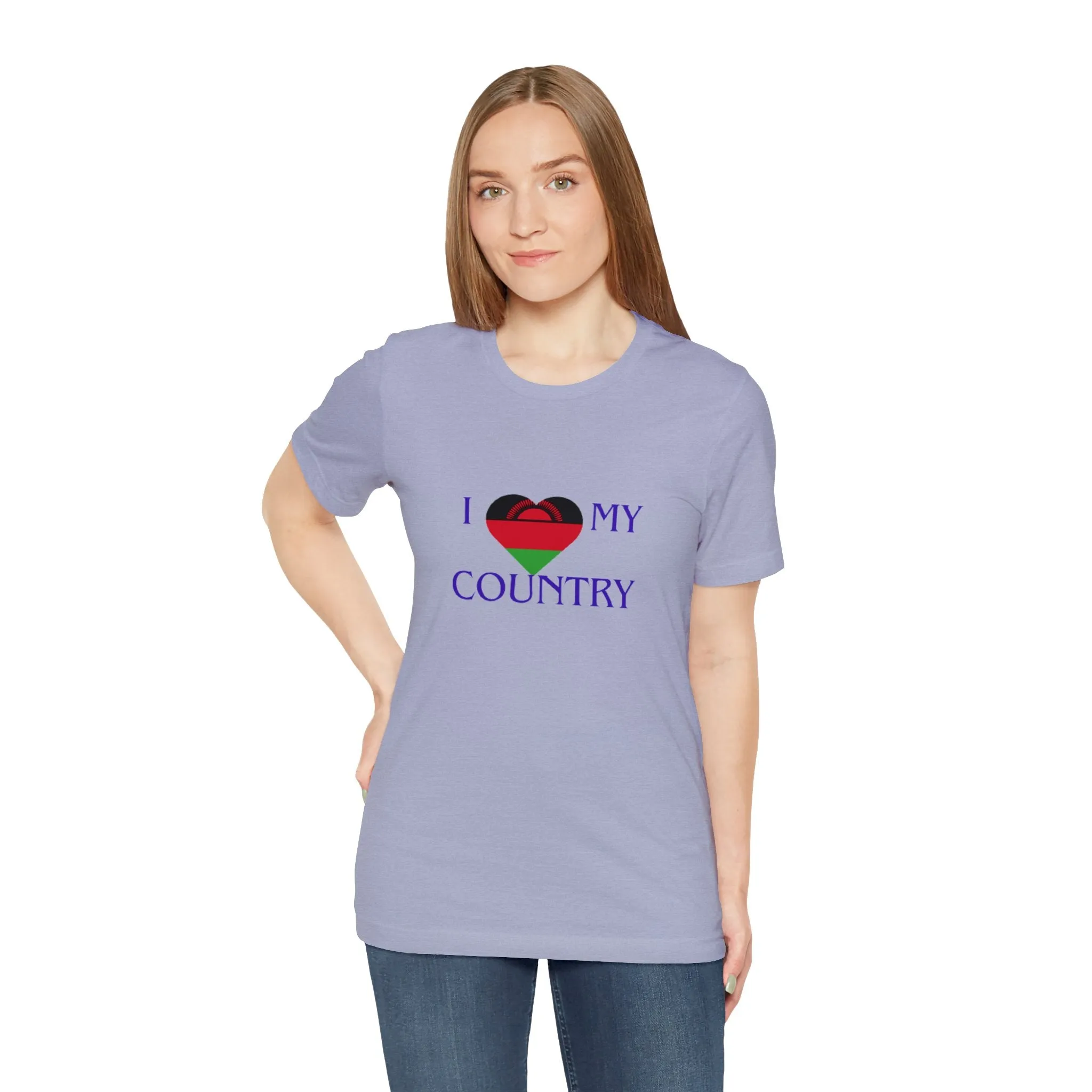 I Love My Country Malawi Unisex Jersey Short Sleeve Tee