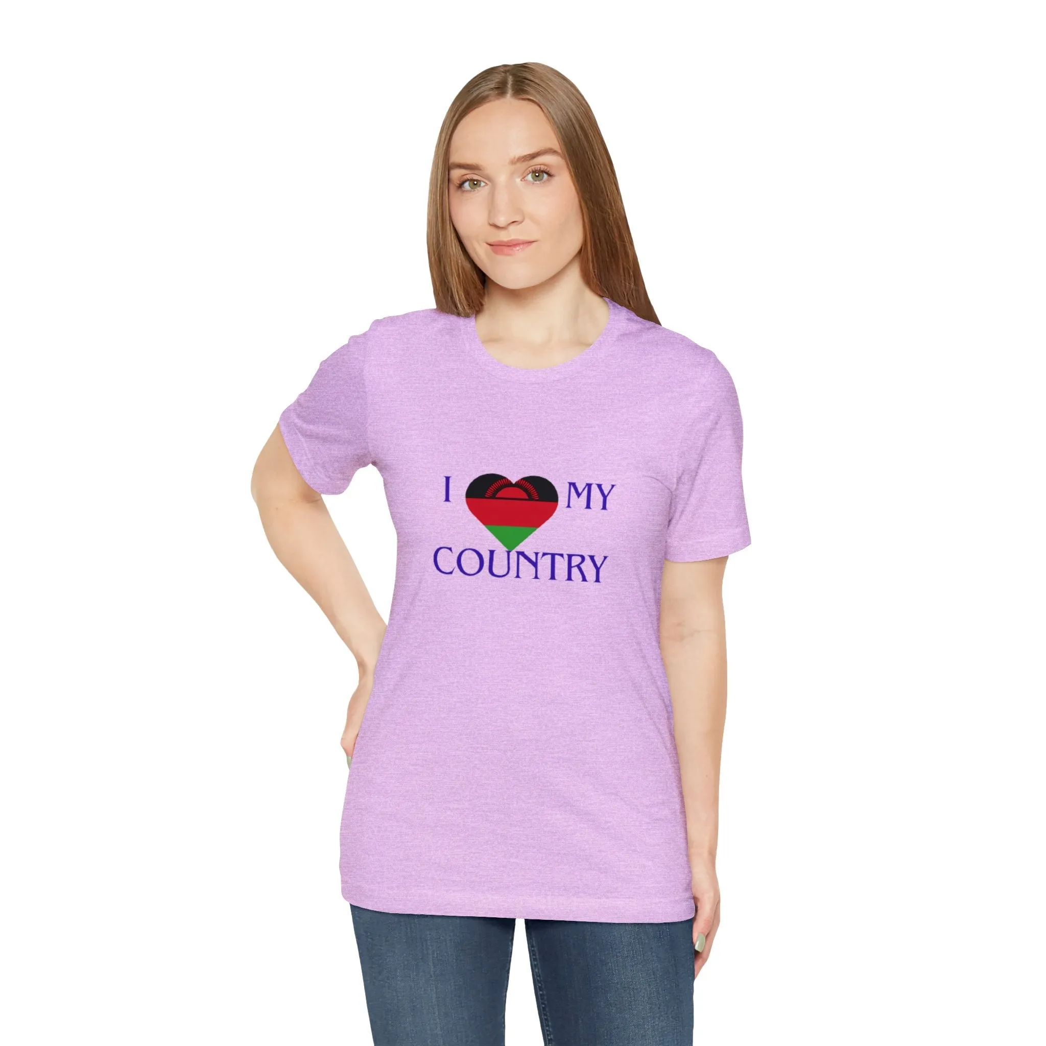 I Love My Country Malawi Unisex Jersey Short Sleeve Tee