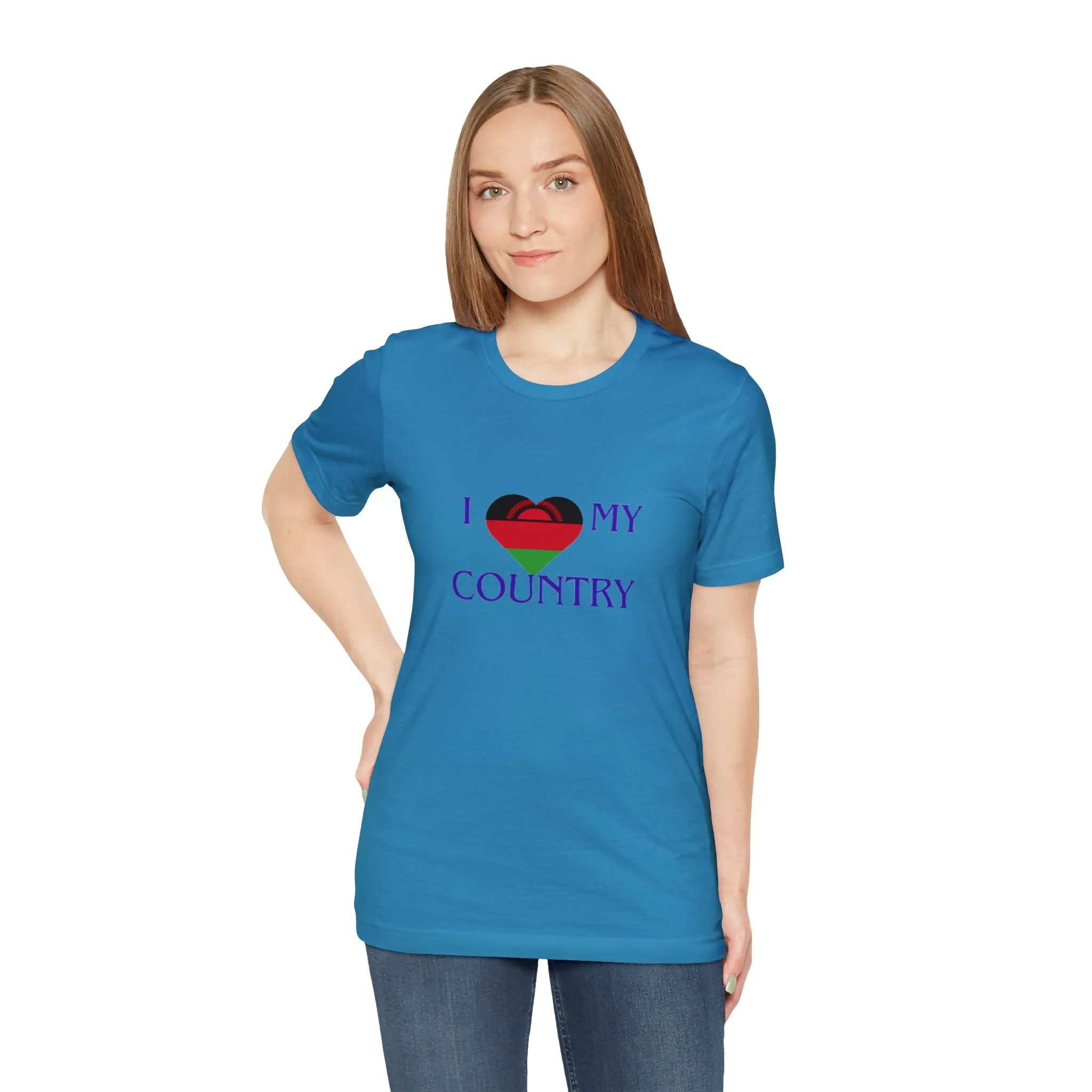 I Love My Country Malawi Unisex Jersey Short Sleeve Tee