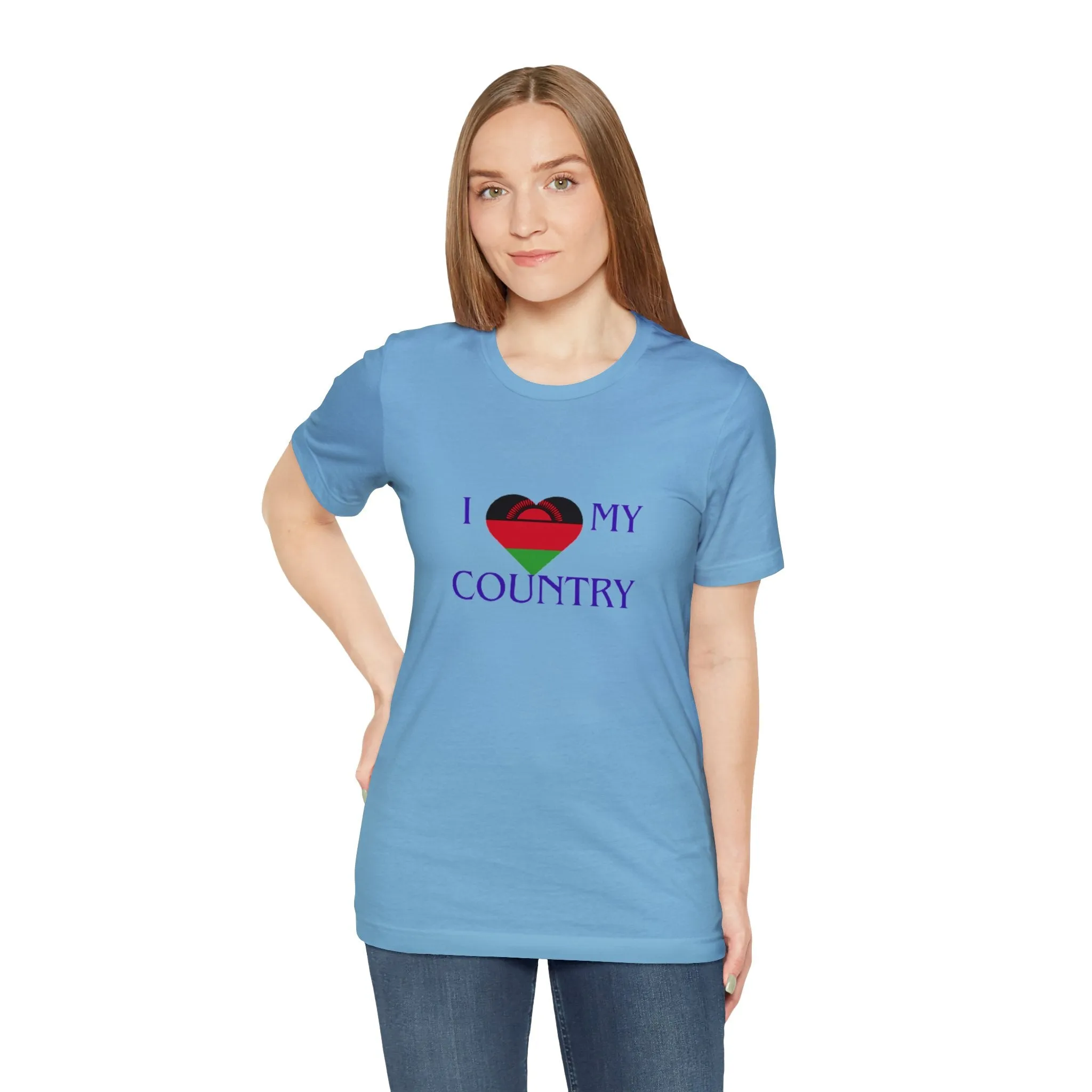 I Love My Country Malawi Unisex Jersey Short Sleeve Tee