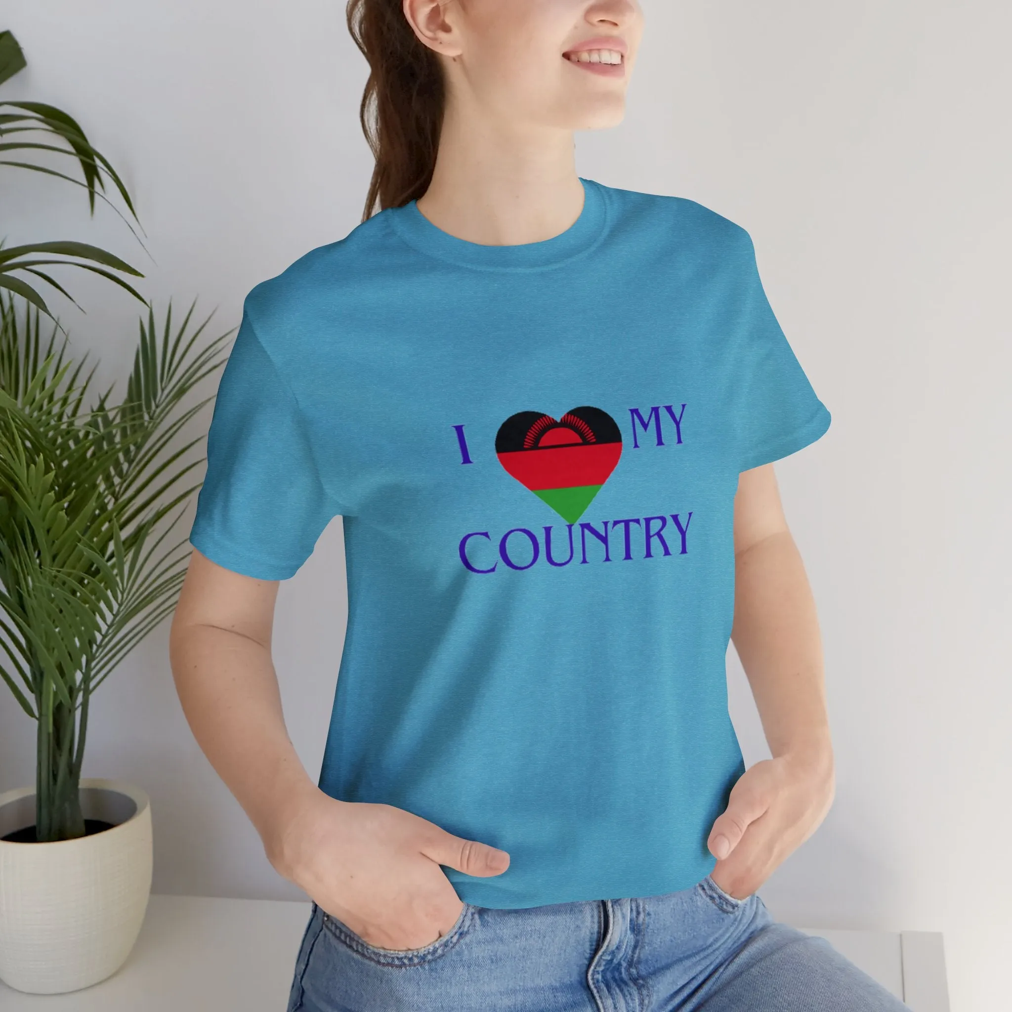 I Love My Country Malawi Unisex Jersey Short Sleeve Tee