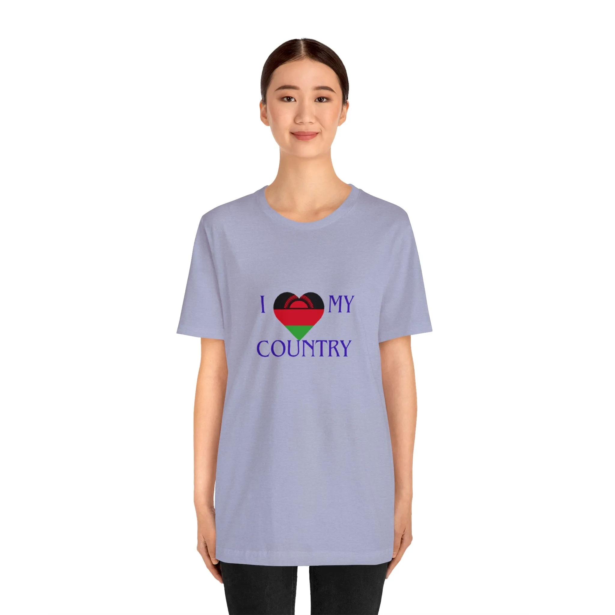 I Love My Country Malawi Unisex Jersey Short Sleeve Tee