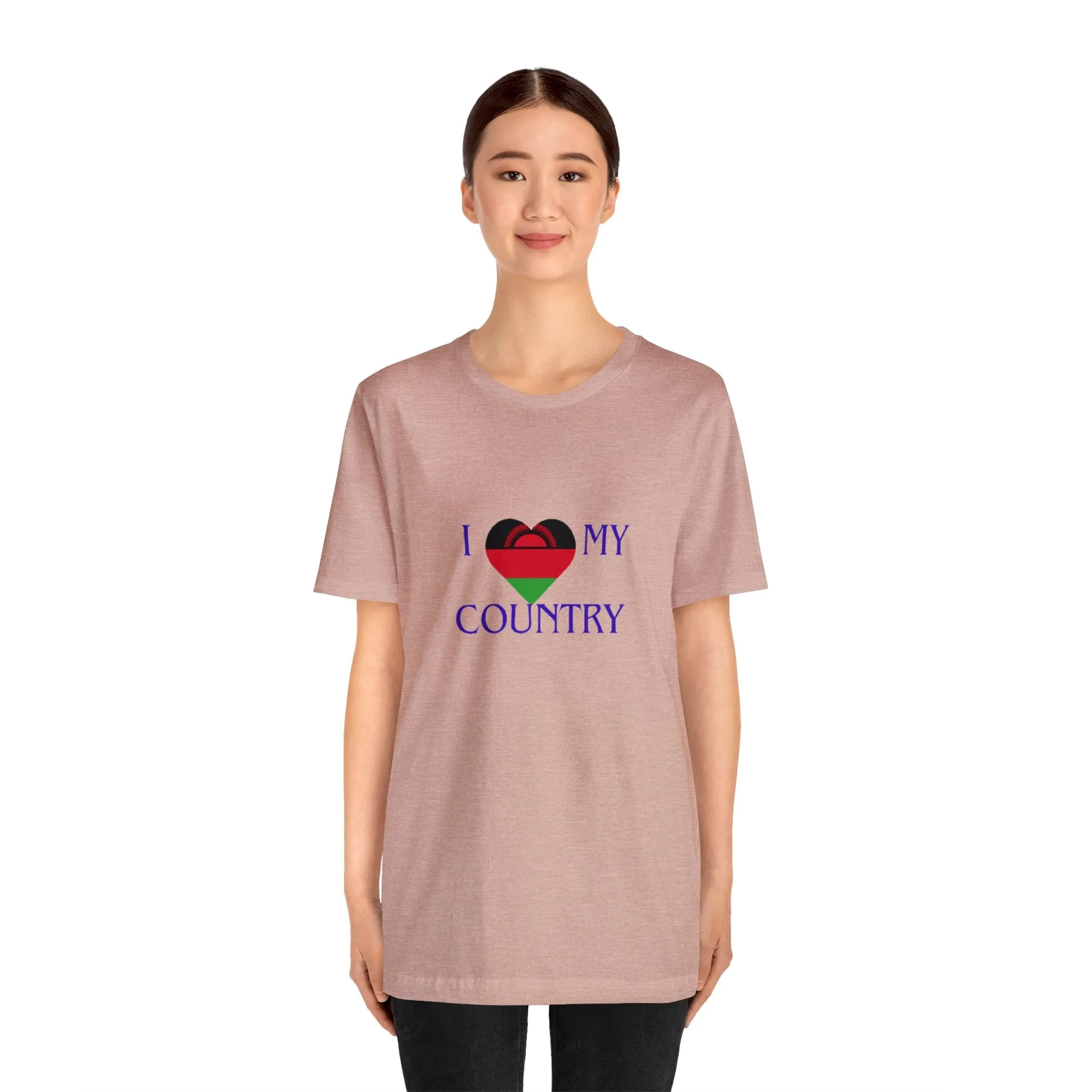 I Love My Country Malawi Unisex Jersey Short Sleeve Tee