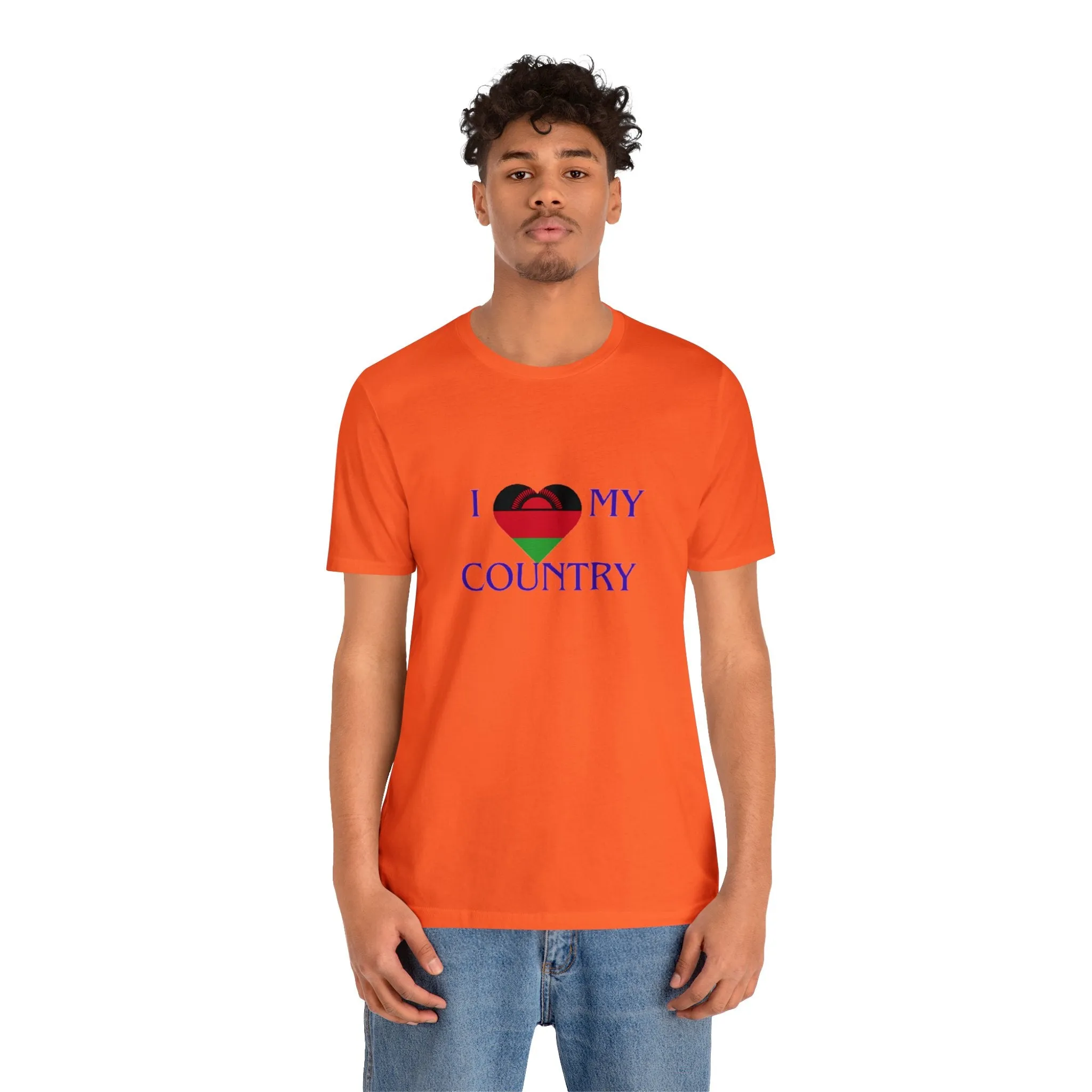 I Love My Country Malawi Unisex Jersey Short Sleeve Tee