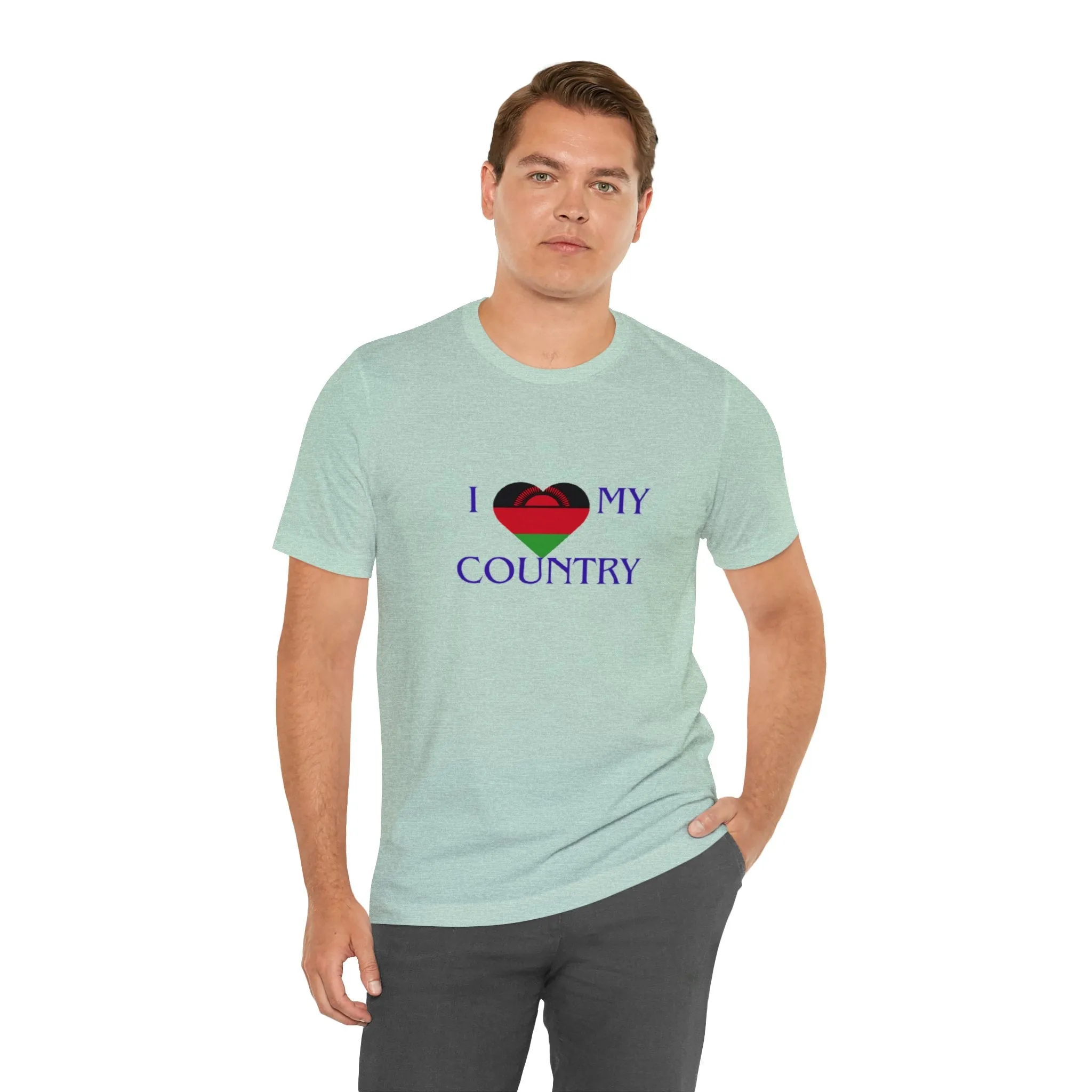 I Love My Country Malawi Unisex Jersey Short Sleeve Tee