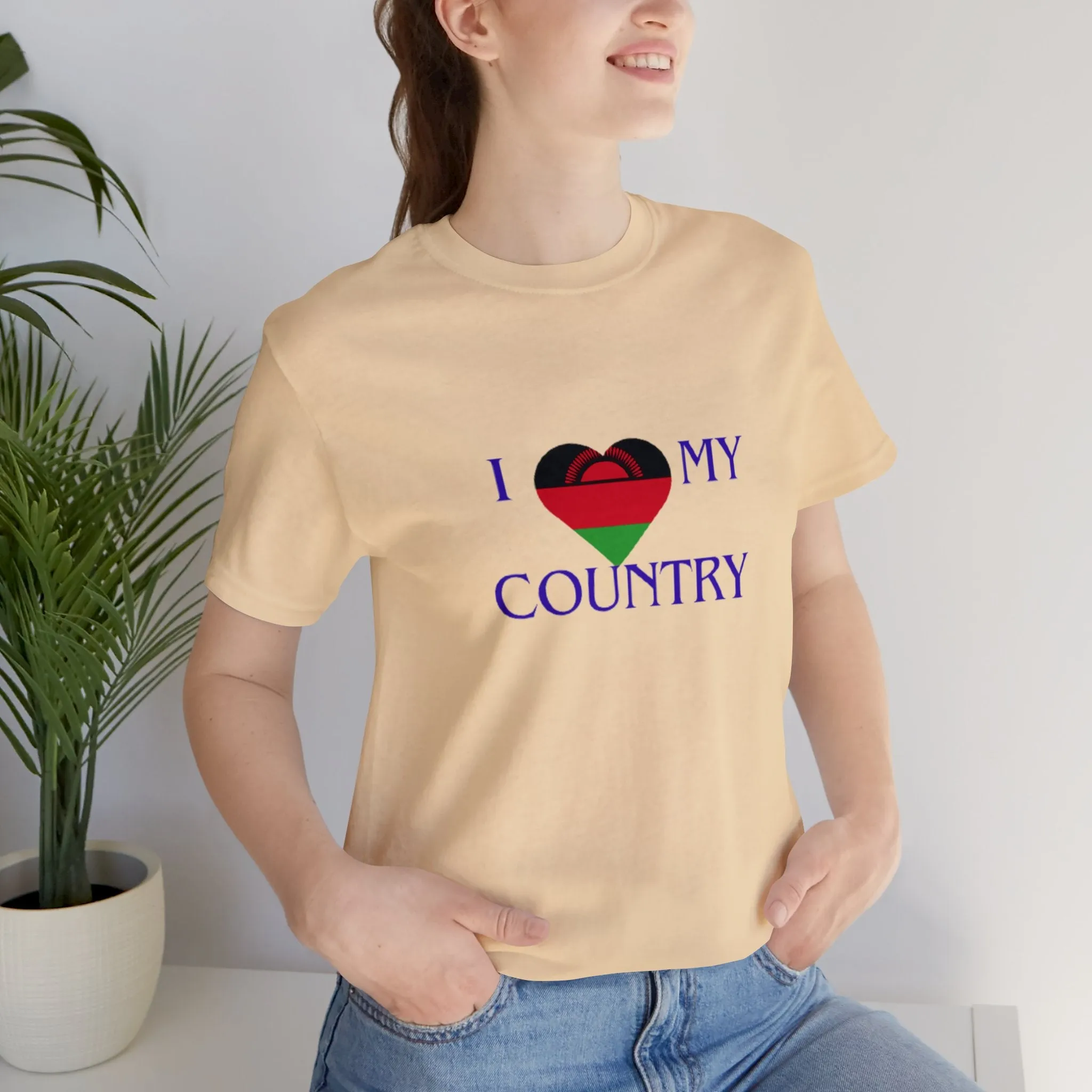 I Love My Country Malawi Unisex Jersey Short Sleeve Tee