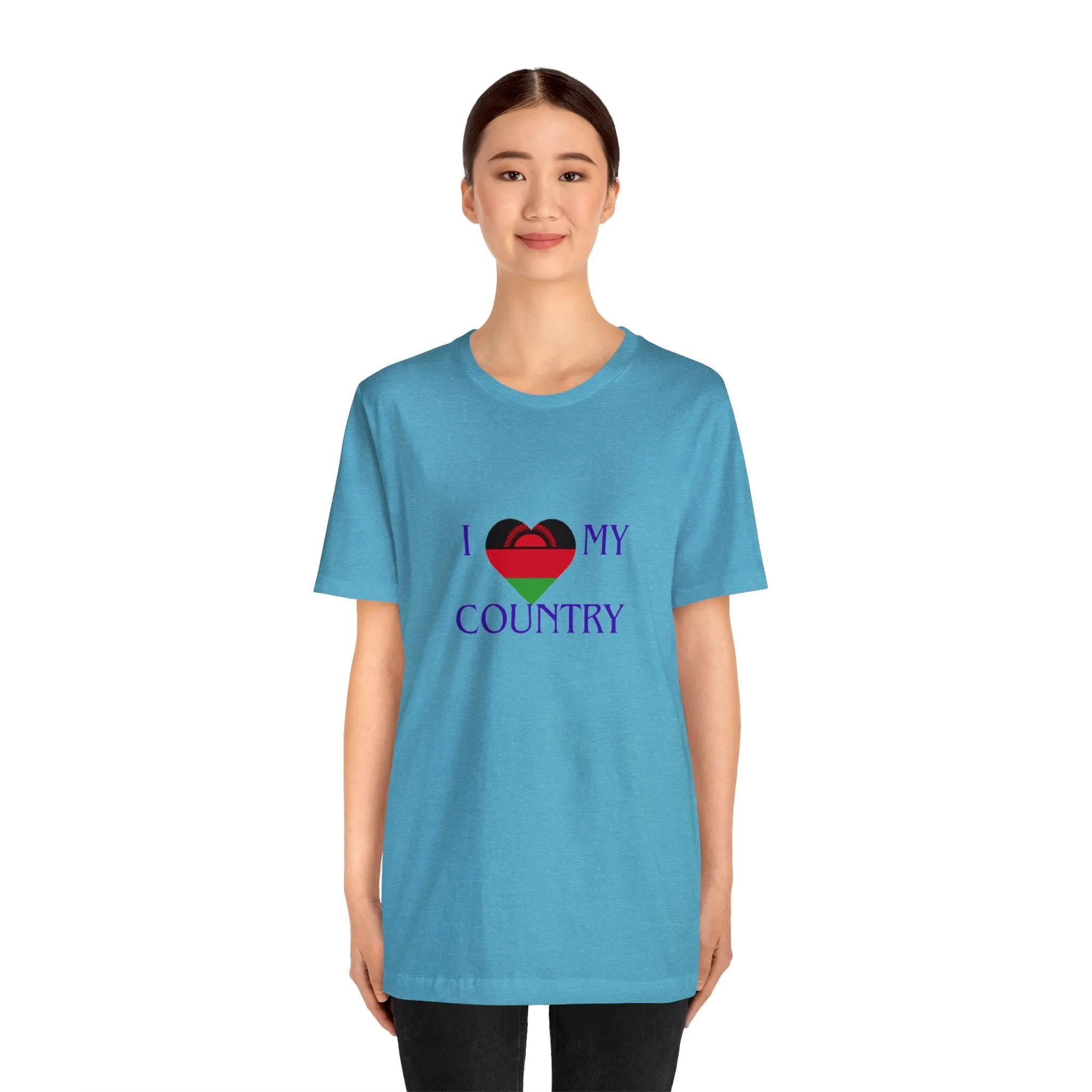 I Love My Country Malawi Unisex Jersey Short Sleeve Tee