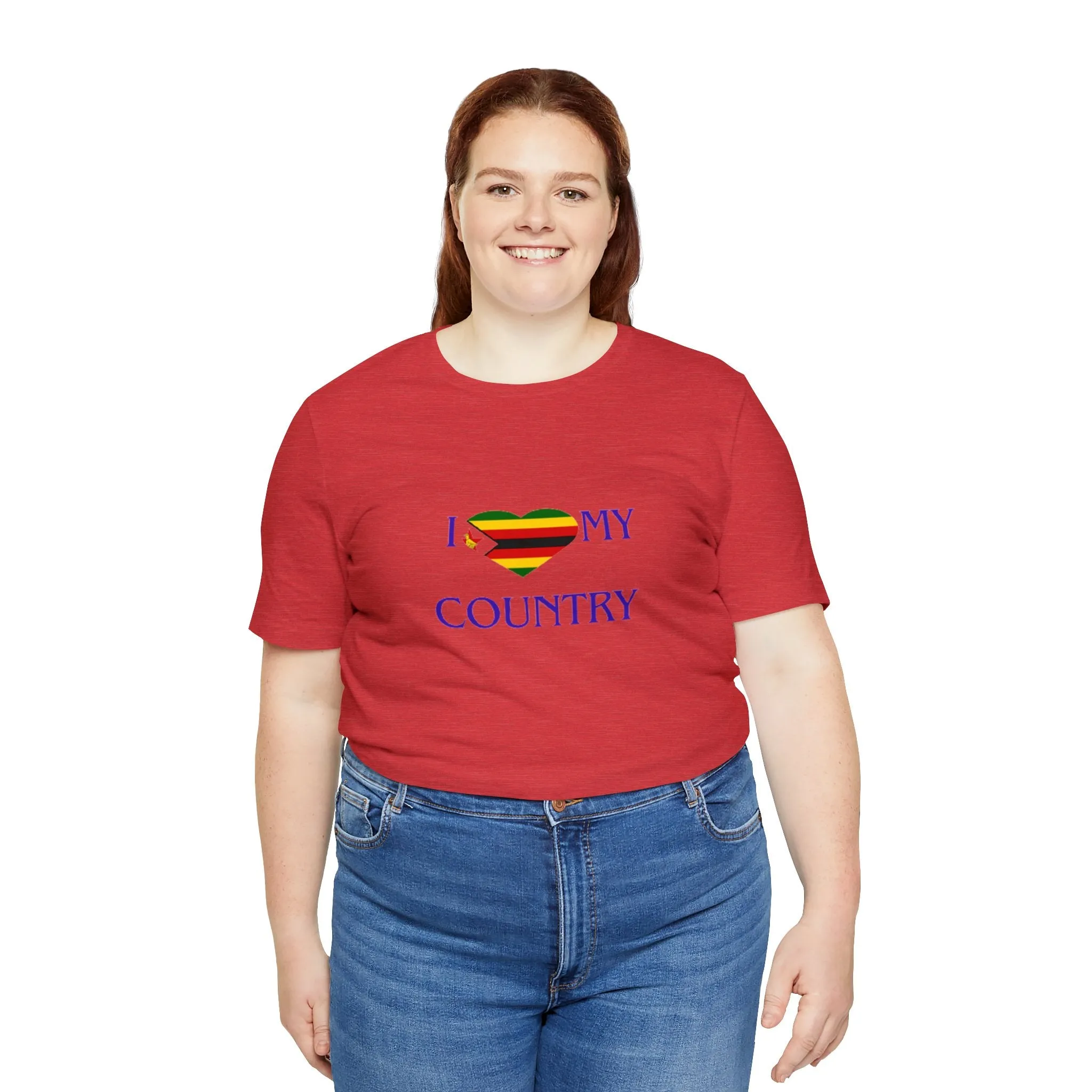 I Love my Country Zimbabwe Unisex Jersey Short Sleeve Tee