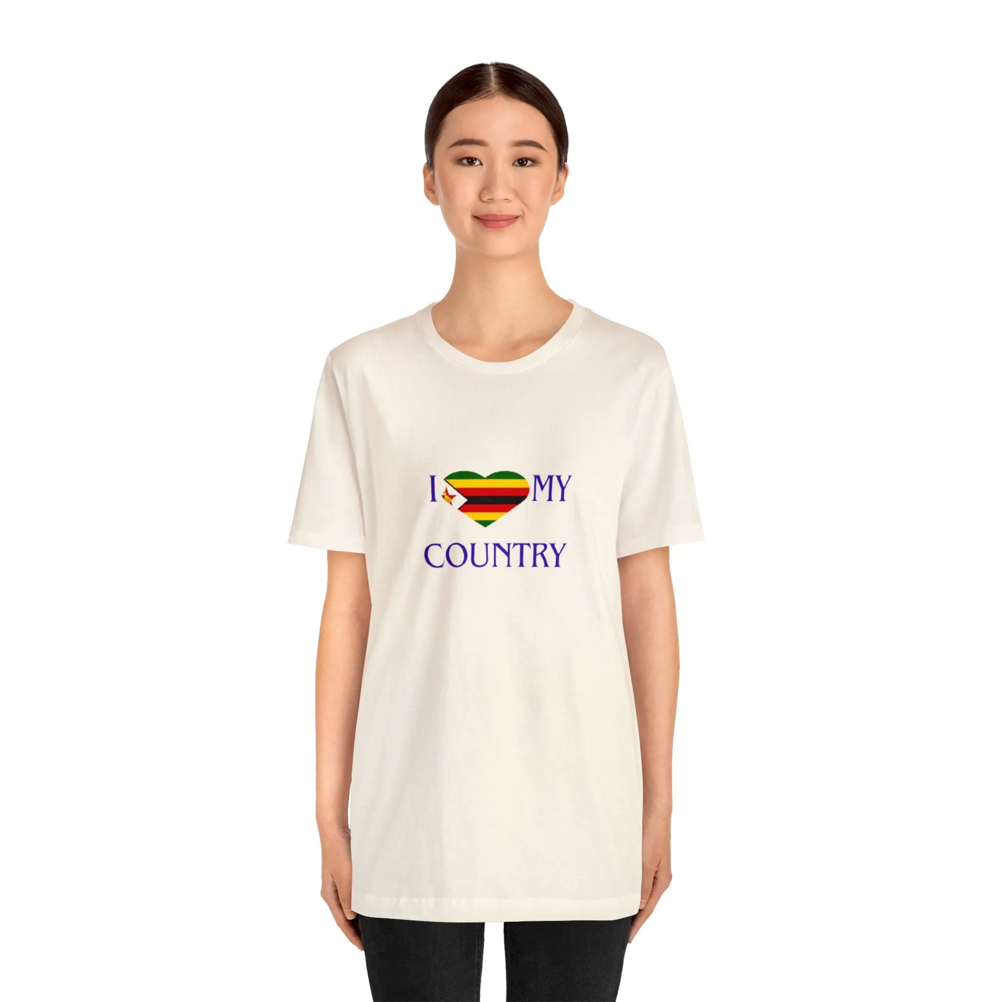 I Love my Country Zimbabwe Unisex Jersey Short Sleeve Tee