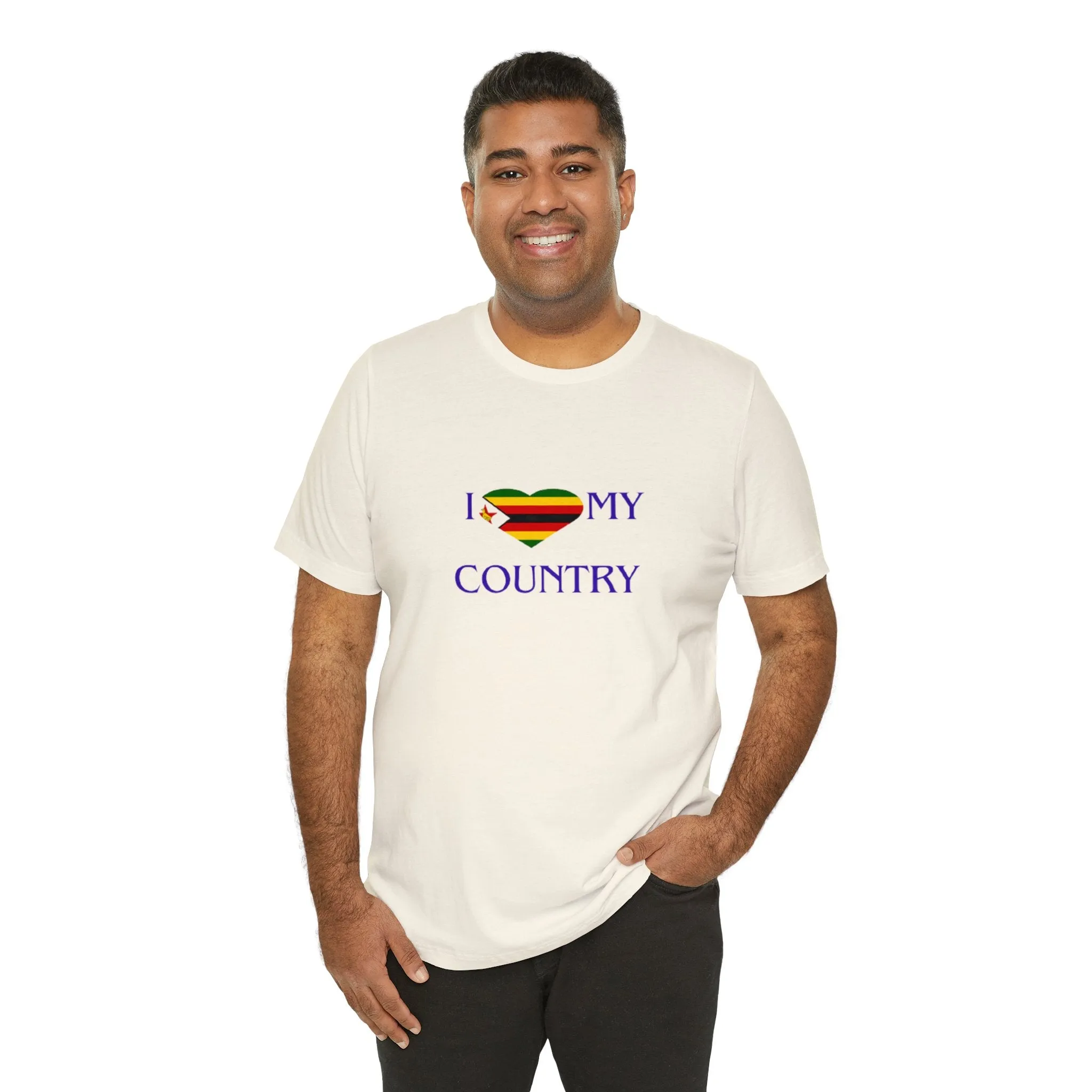 I Love my Country Zimbabwe Unisex Jersey Short Sleeve Tee