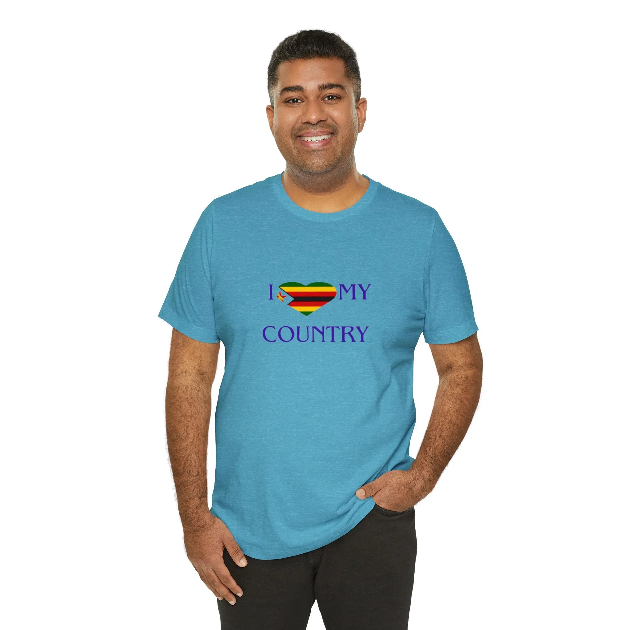 I Love my Country Zimbabwe Unisex Jersey Short Sleeve Tee