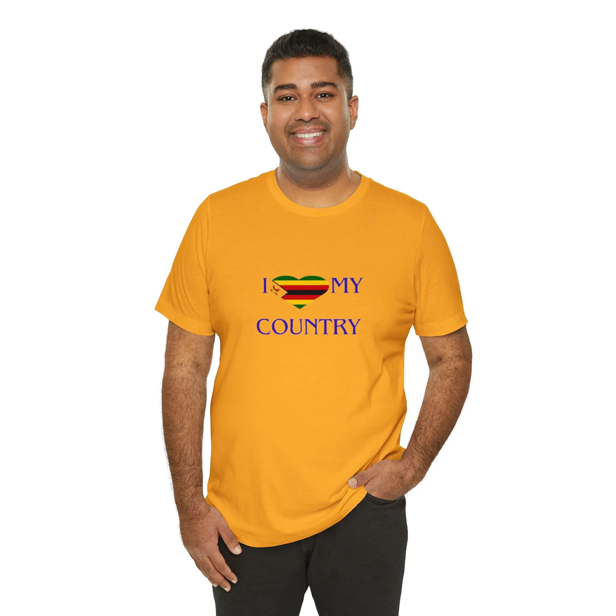 I Love my Country Zimbabwe Unisex Jersey Short Sleeve Tee