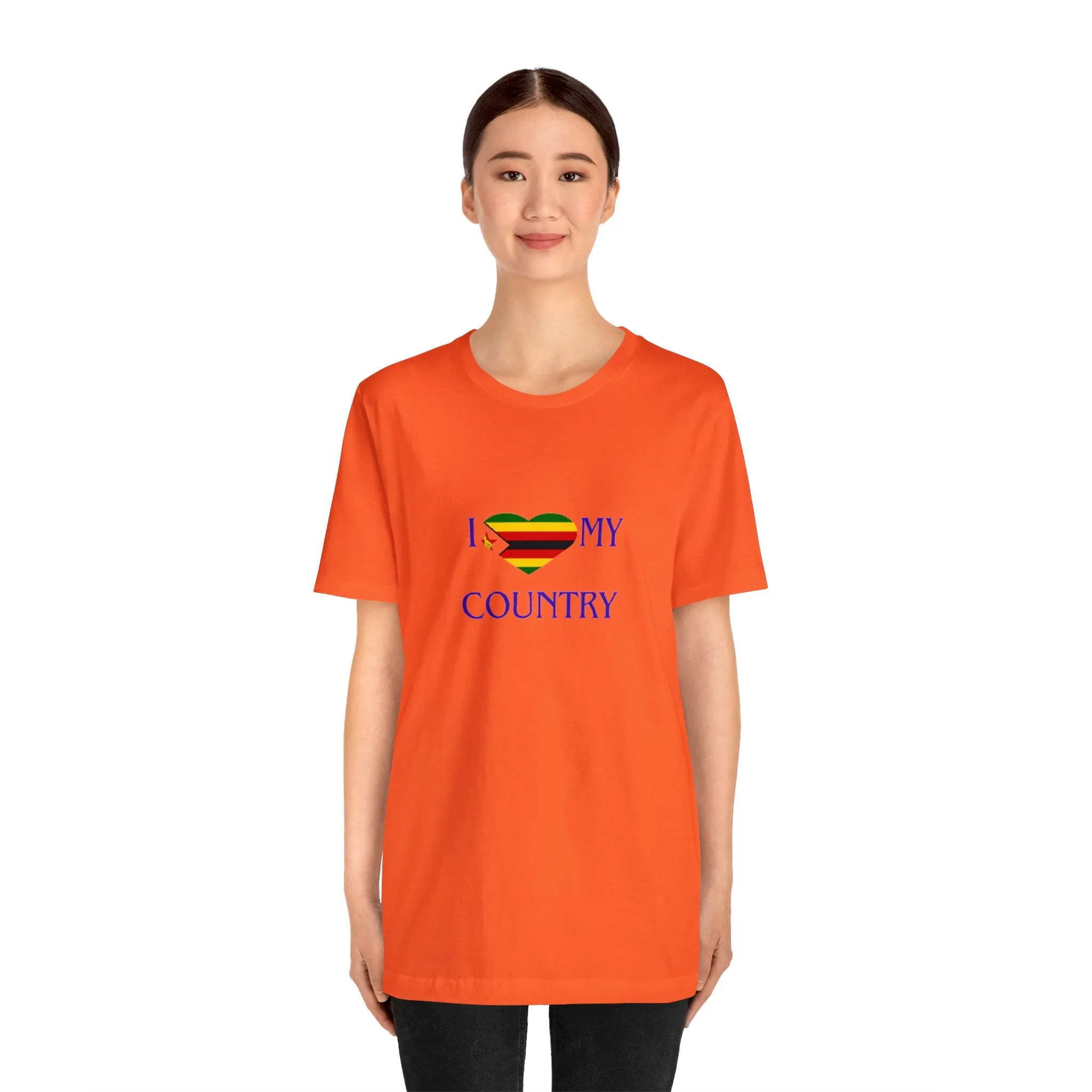 I Love my Country Zimbabwe Unisex Jersey Short Sleeve Tee