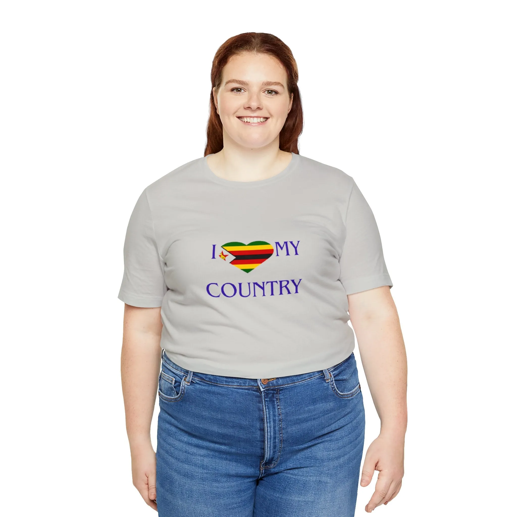 I Love my Country Zimbabwe Unisex Jersey Short Sleeve Tee