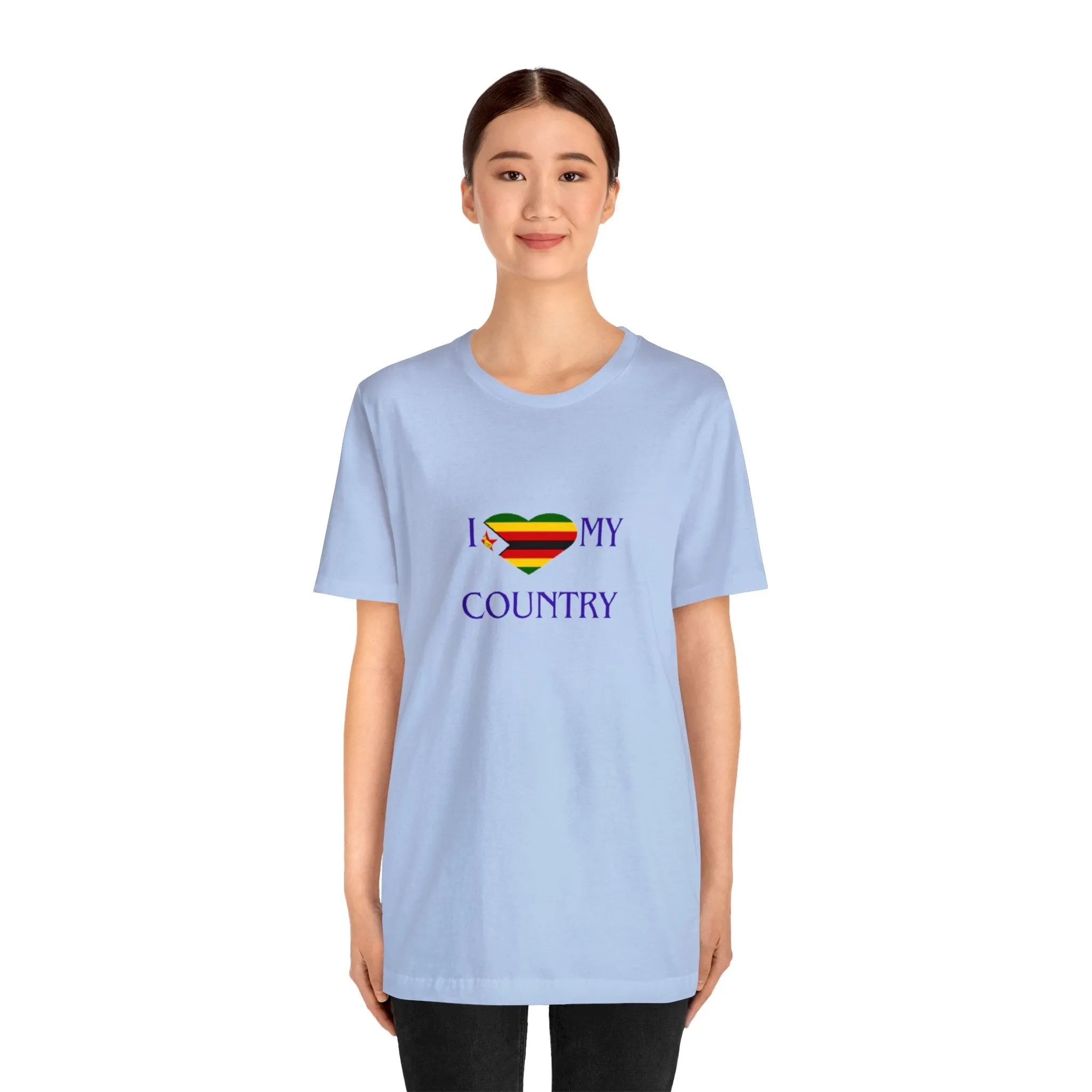 I Love my Country Zimbabwe Unisex Jersey Short Sleeve Tee