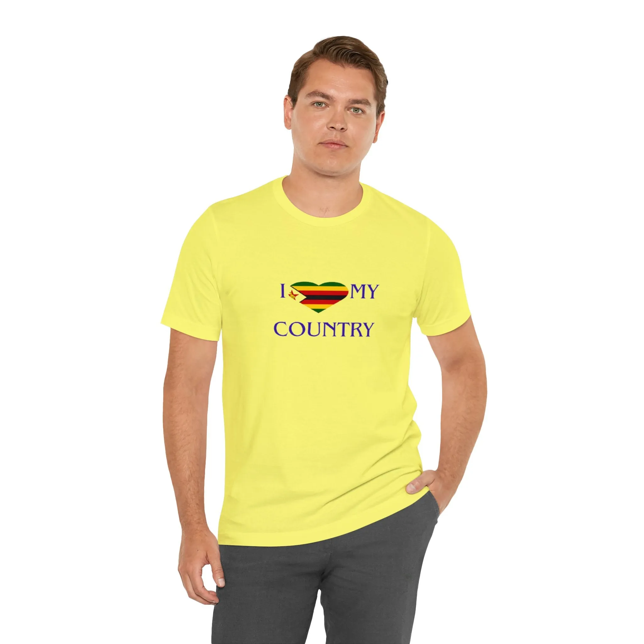 I Love my Country Zimbabwe Unisex Jersey Short Sleeve Tee