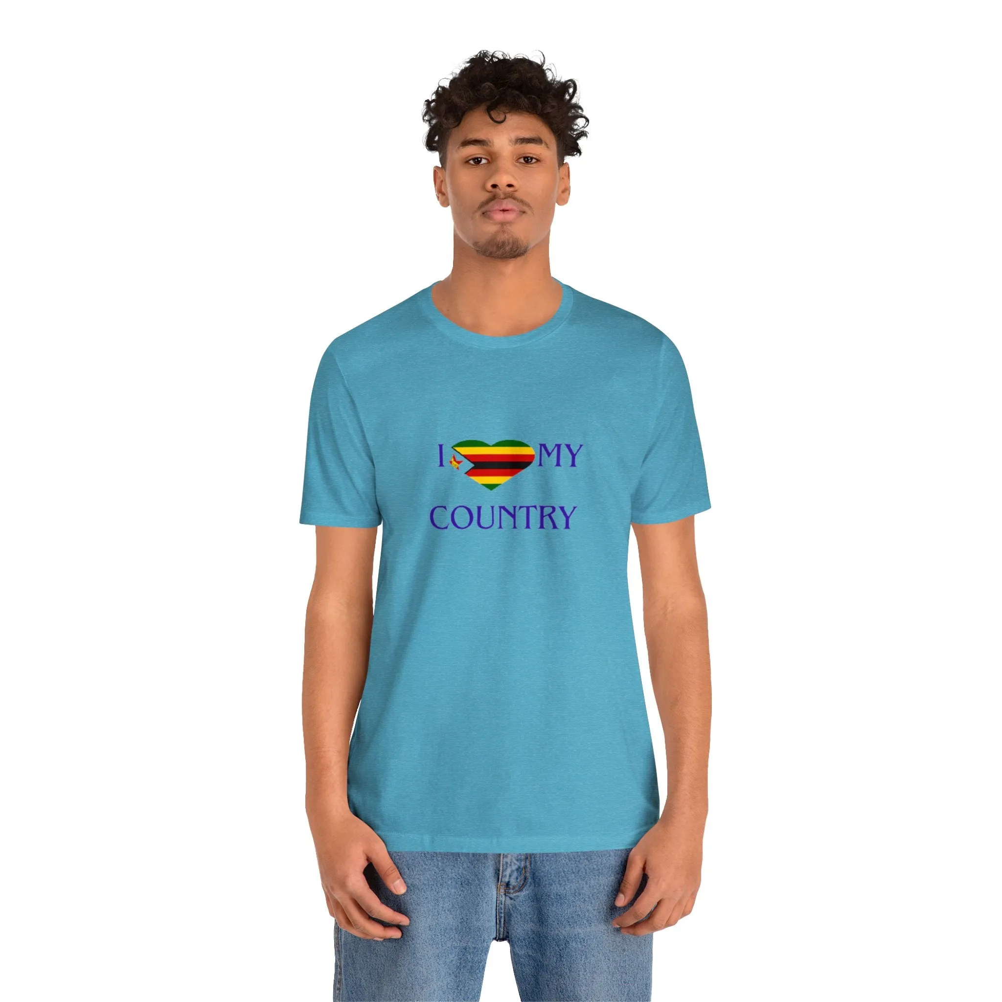 I Love my Country Zimbabwe Unisex Jersey Short Sleeve Tee