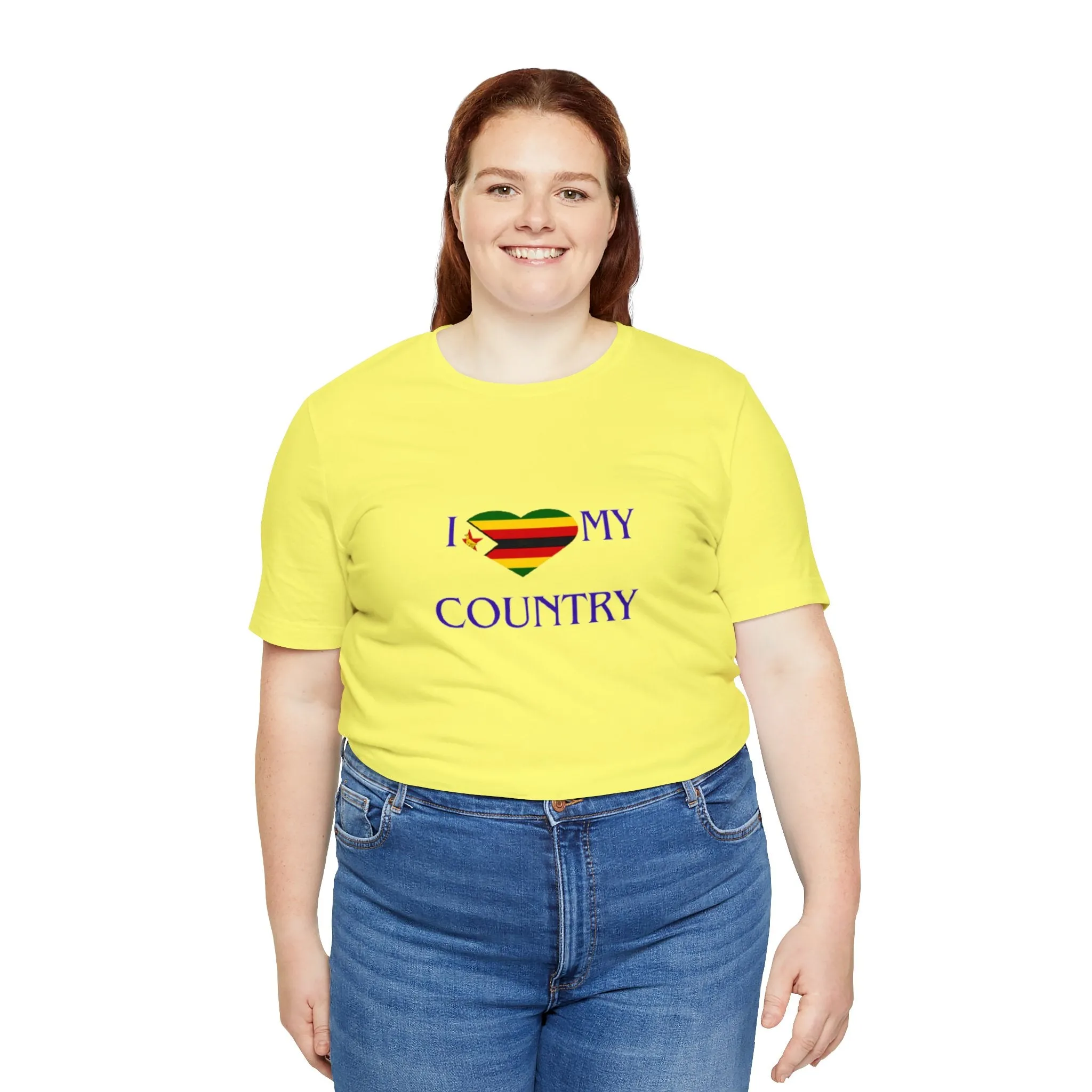 I Love my Country Zimbabwe Unisex Jersey Short Sleeve Tee