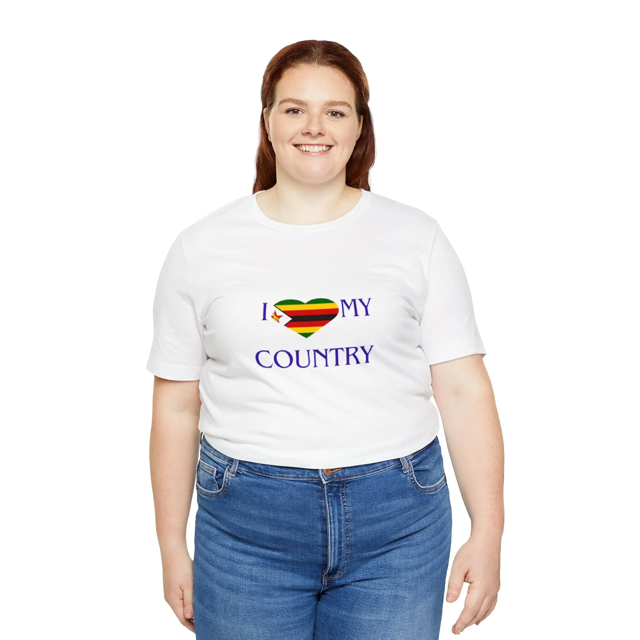 I Love my Country Zimbabwe Unisex Jersey Short Sleeve Tee