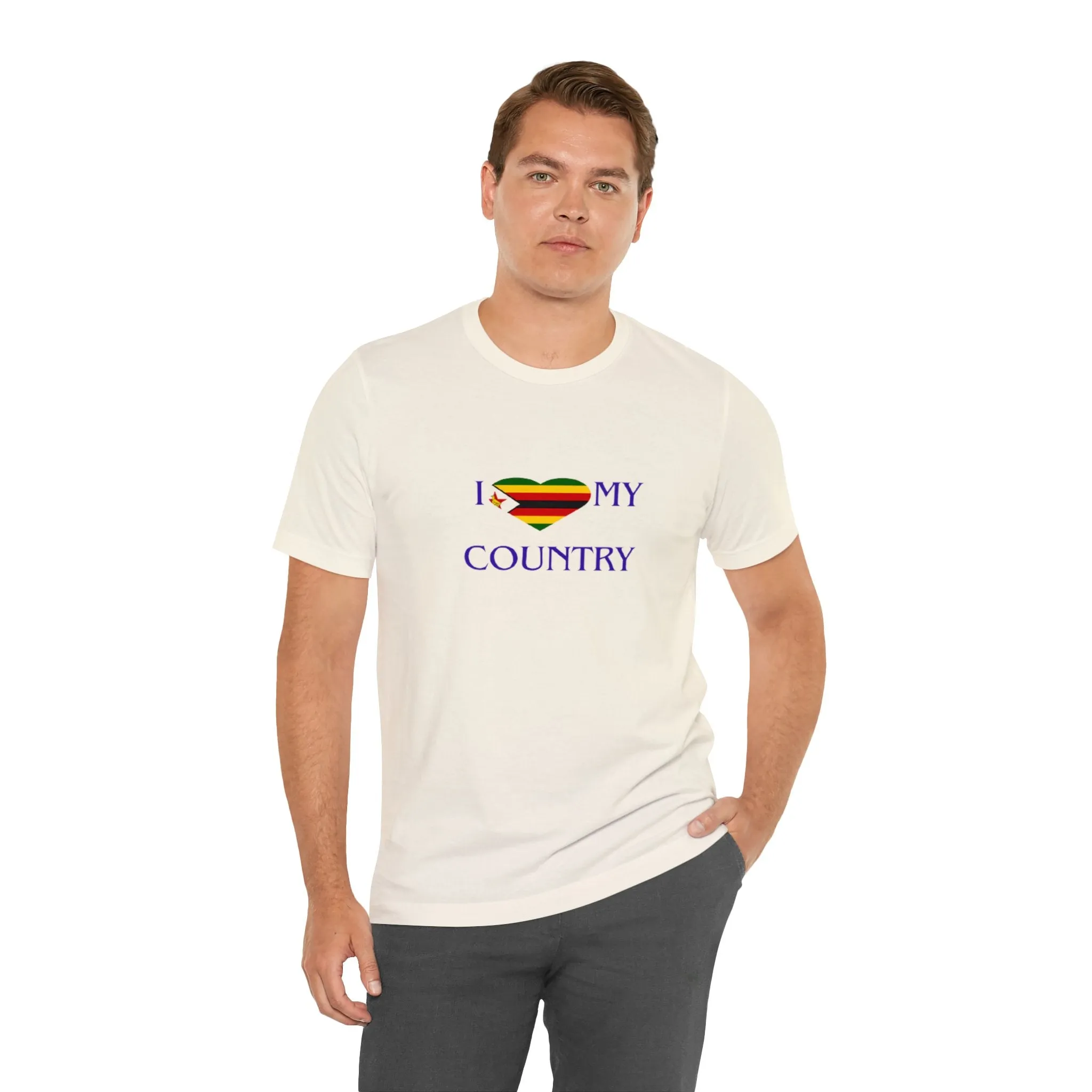 I Love my Country Zimbabwe Unisex Jersey Short Sleeve Tee