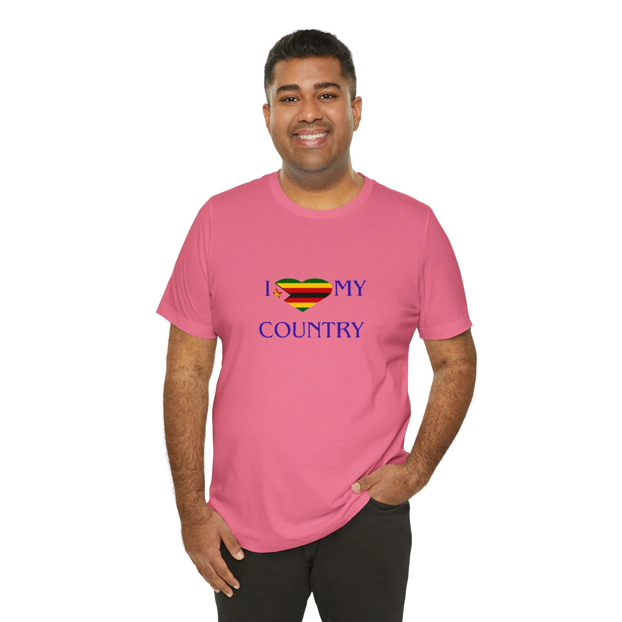 I Love my Country Zimbabwe Unisex Jersey Short Sleeve Tee