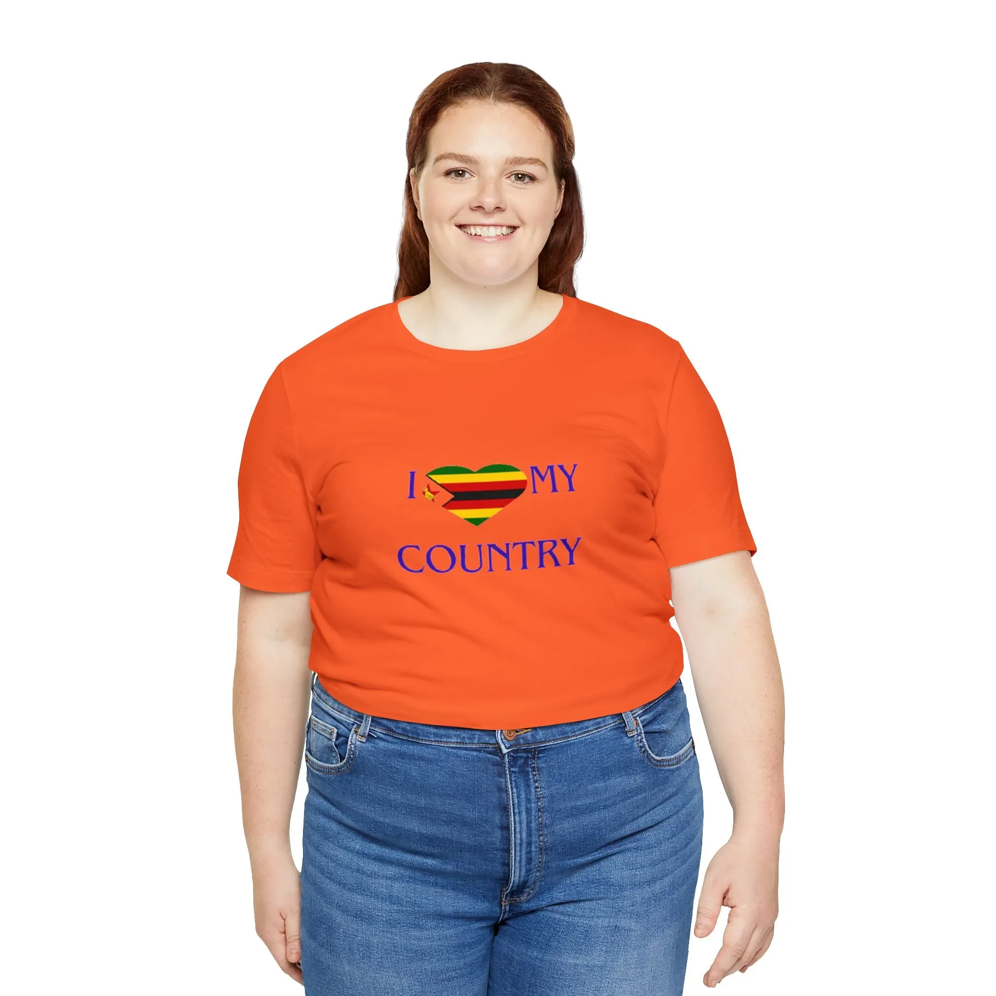 I Love my Country Zimbabwe Unisex Jersey Short Sleeve Tee