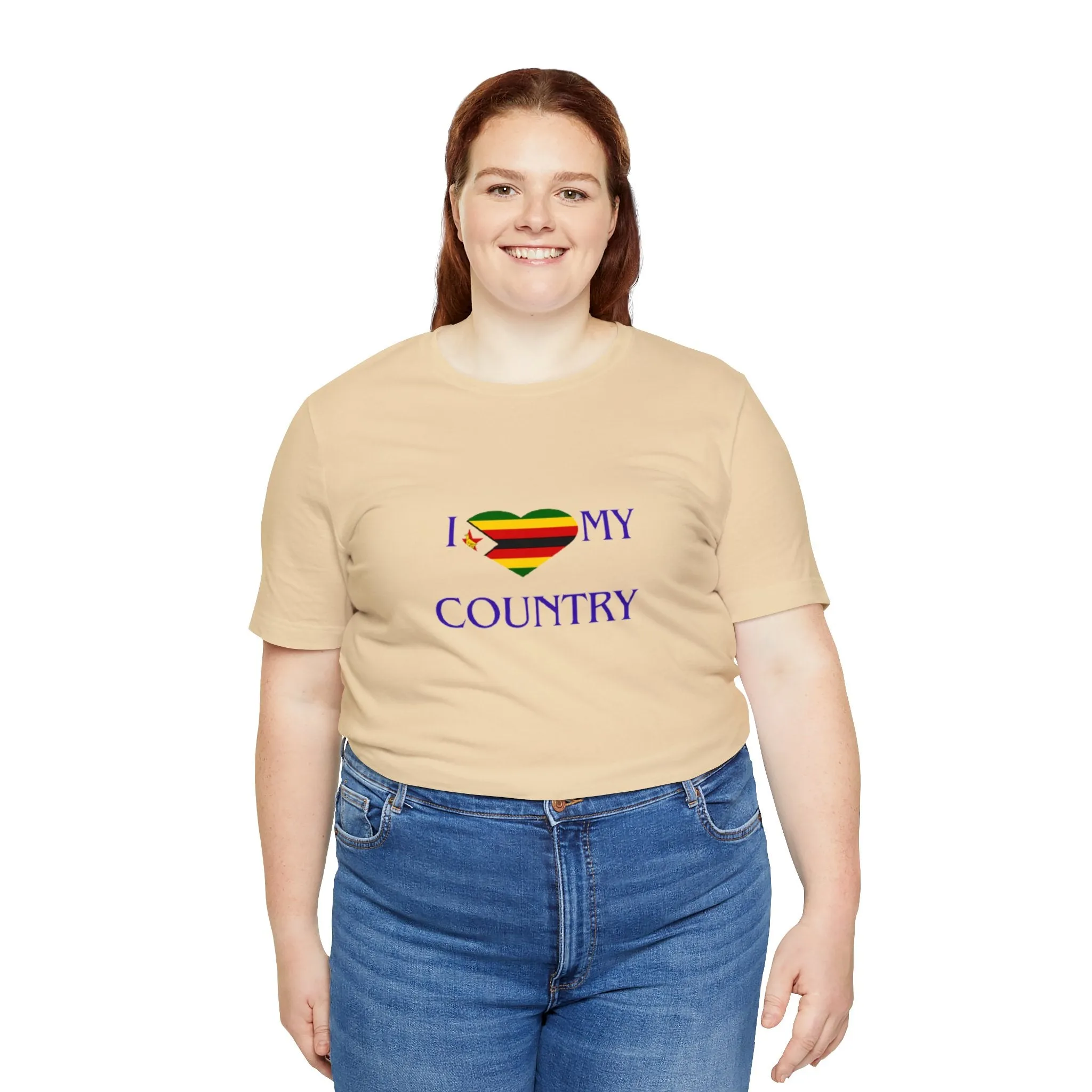 I Love my Country Zimbabwe Unisex Jersey Short Sleeve Tee