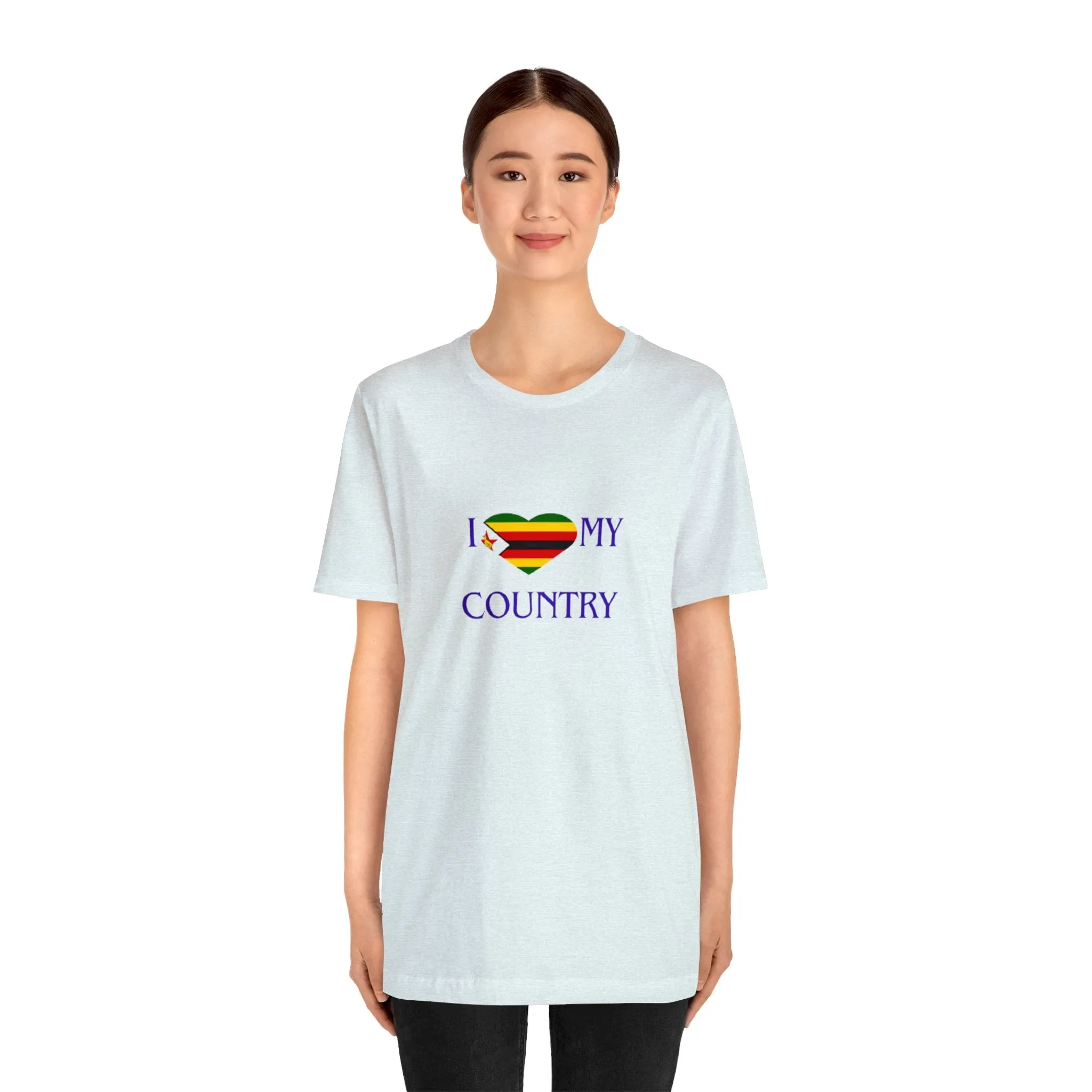 I Love my Country Zimbabwe Unisex Jersey Short Sleeve Tee