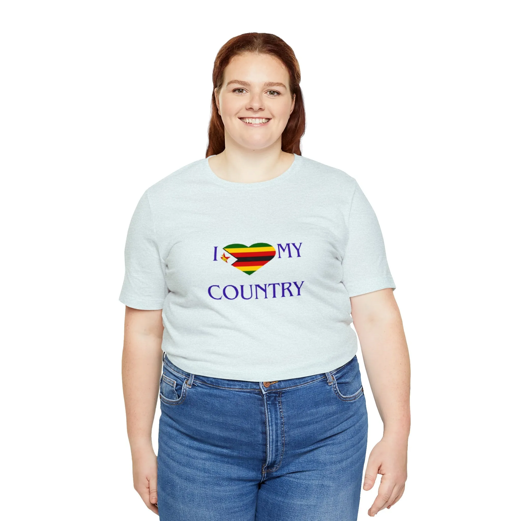 I Love my Country Zimbabwe Unisex Jersey Short Sleeve Tee