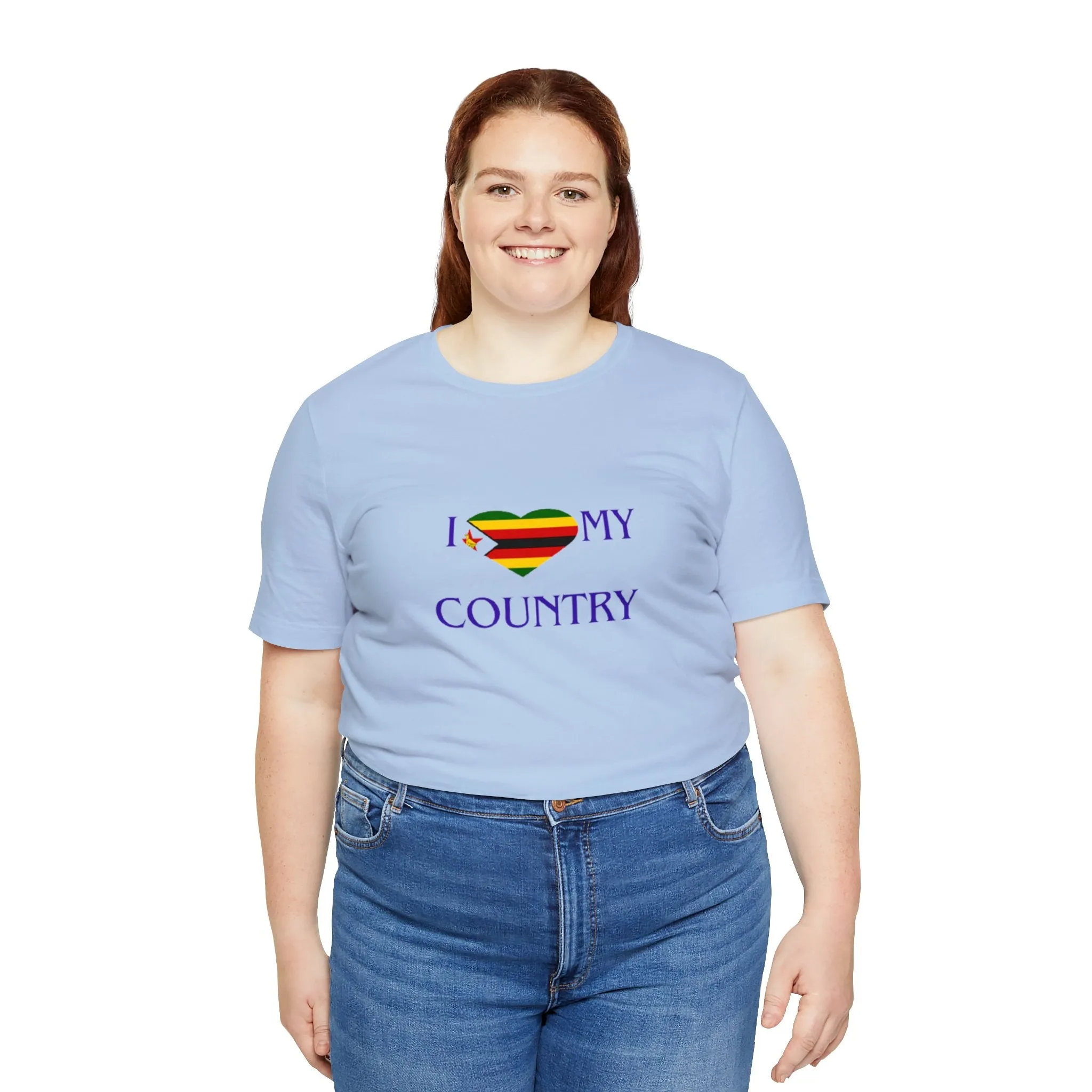 I Love my Country Zimbabwe Unisex Jersey Short Sleeve Tee