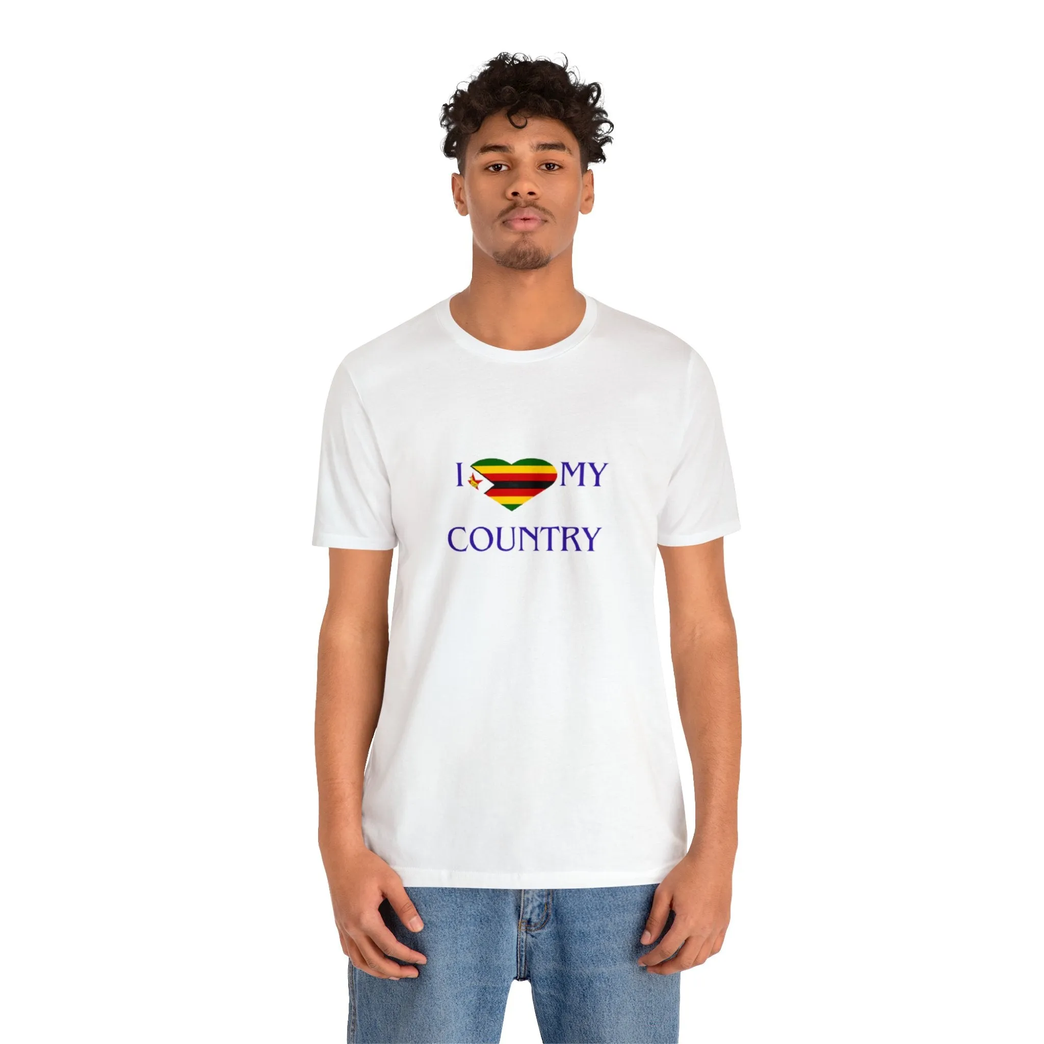 I Love my Country Zimbabwe Unisex Jersey Short Sleeve Tee