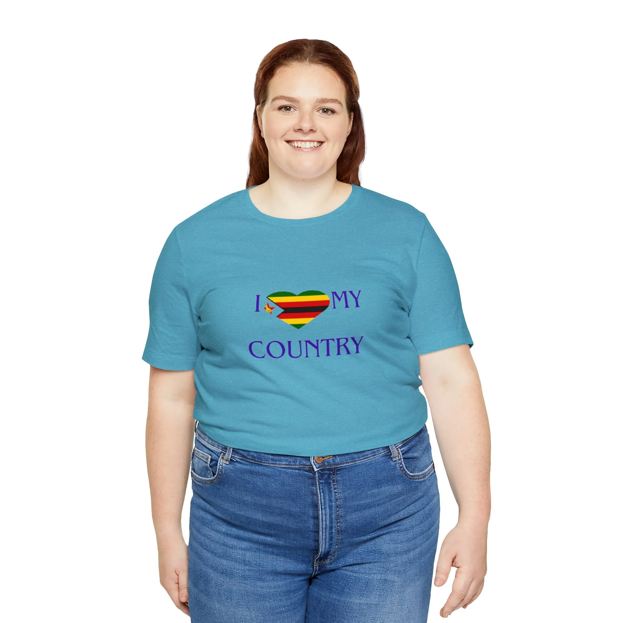 I Love my Country Zimbabwe Unisex Jersey Short Sleeve Tee