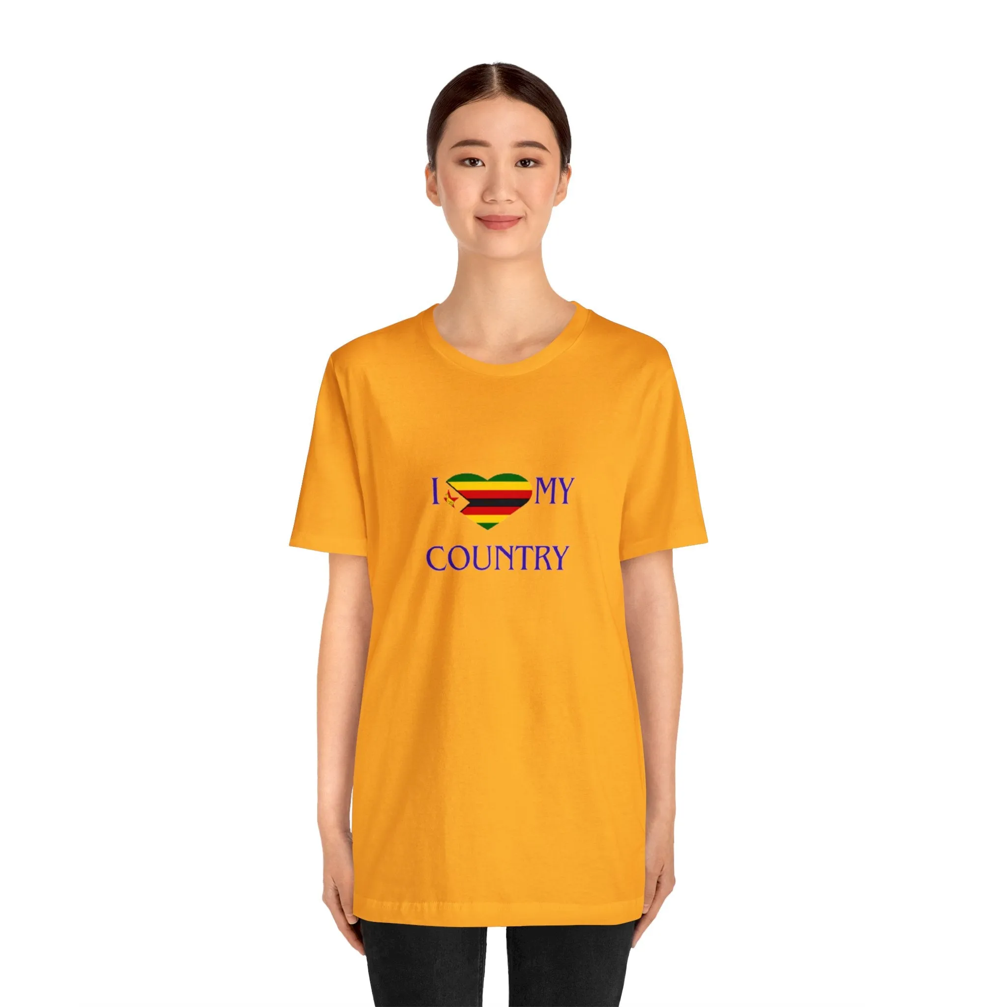 I Love my Country Zimbabwe Unisex Jersey Short Sleeve Tee