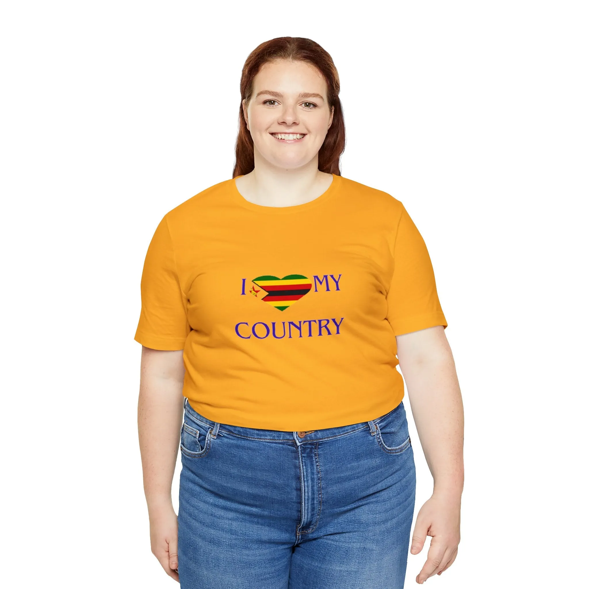 I Love my Country Zimbabwe Unisex Jersey Short Sleeve Tee