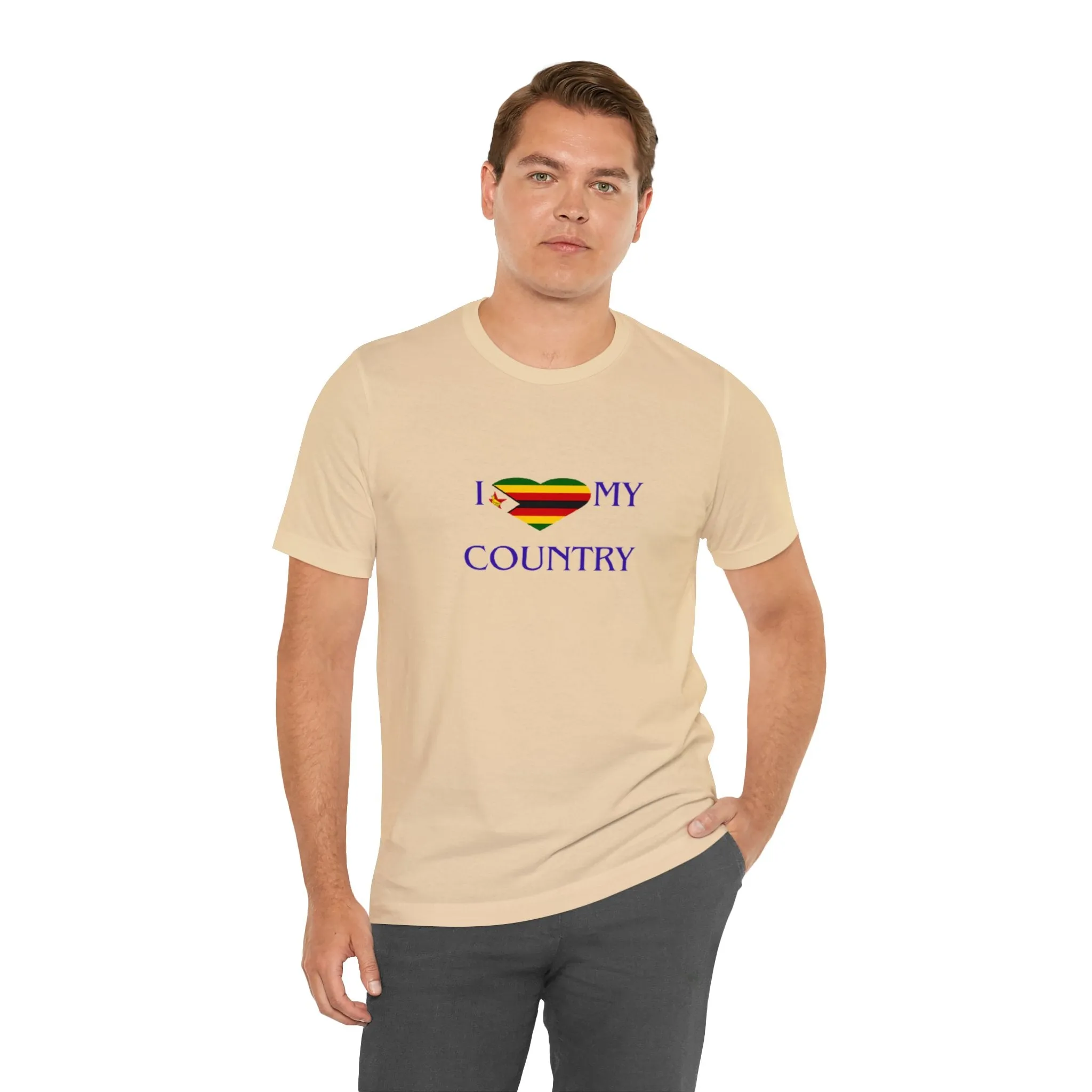 I Love my Country Zimbabwe Unisex Jersey Short Sleeve Tee