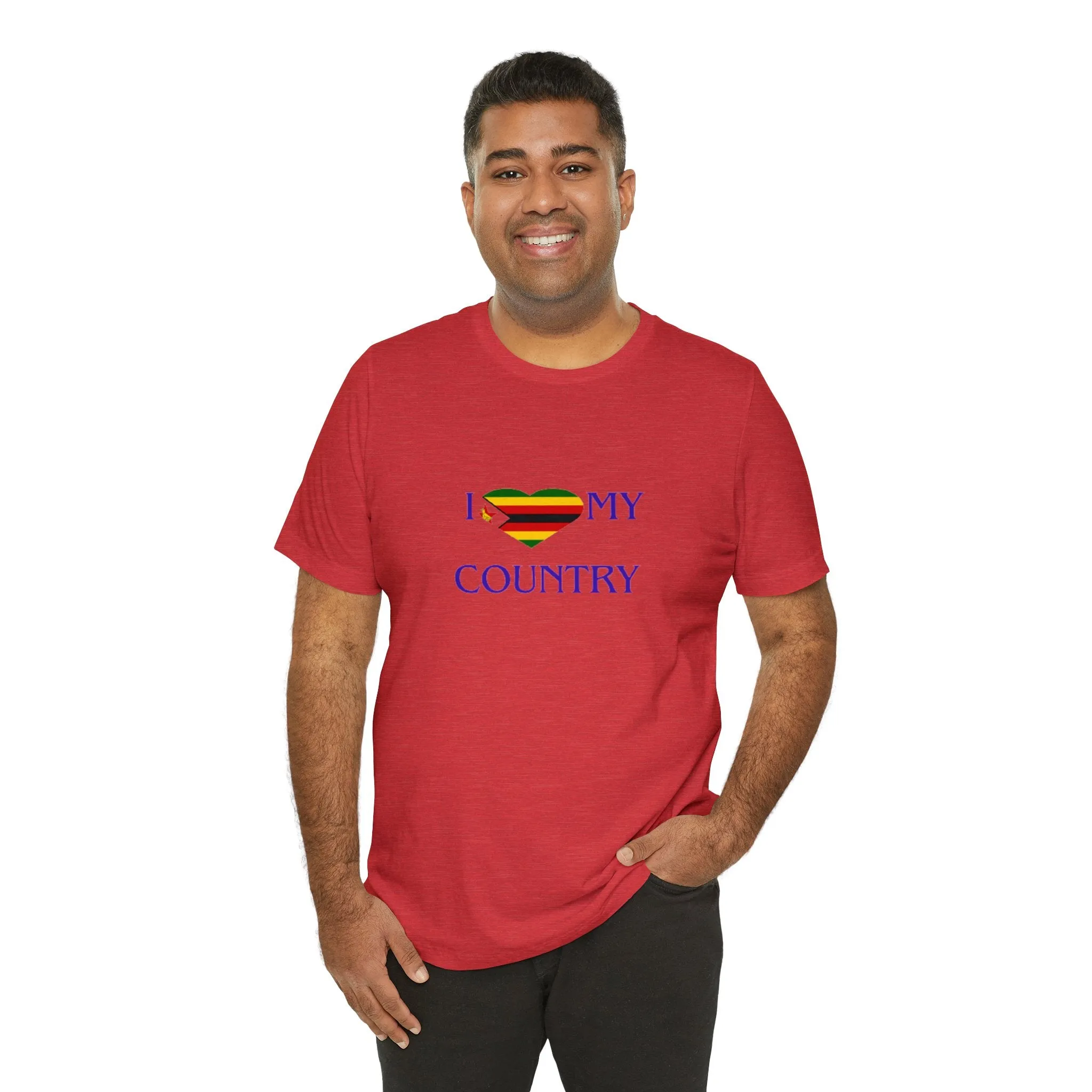 I Love my Country Zimbabwe Unisex Jersey Short Sleeve Tee