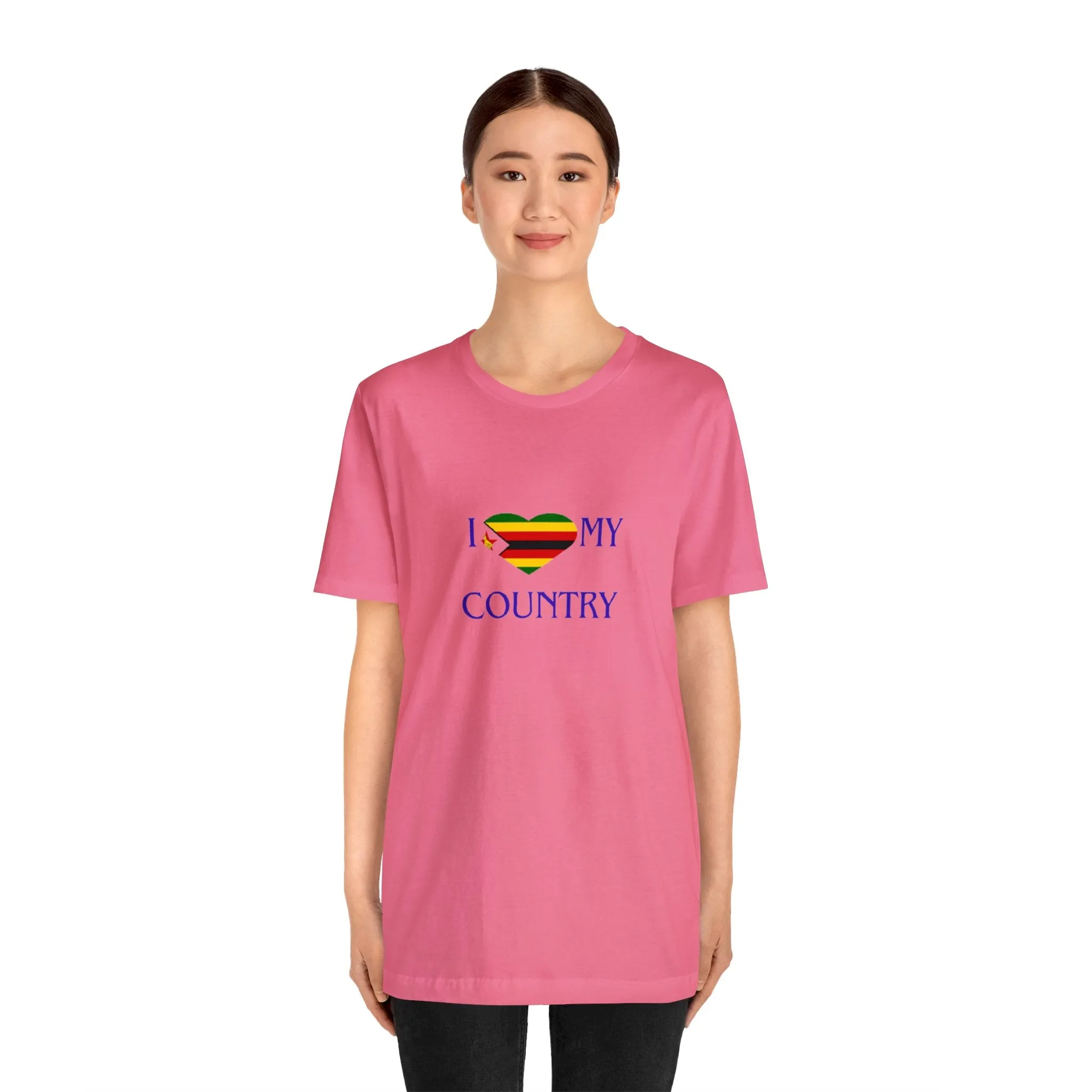 I Love my Country Zimbabwe Unisex Jersey Short Sleeve Tee