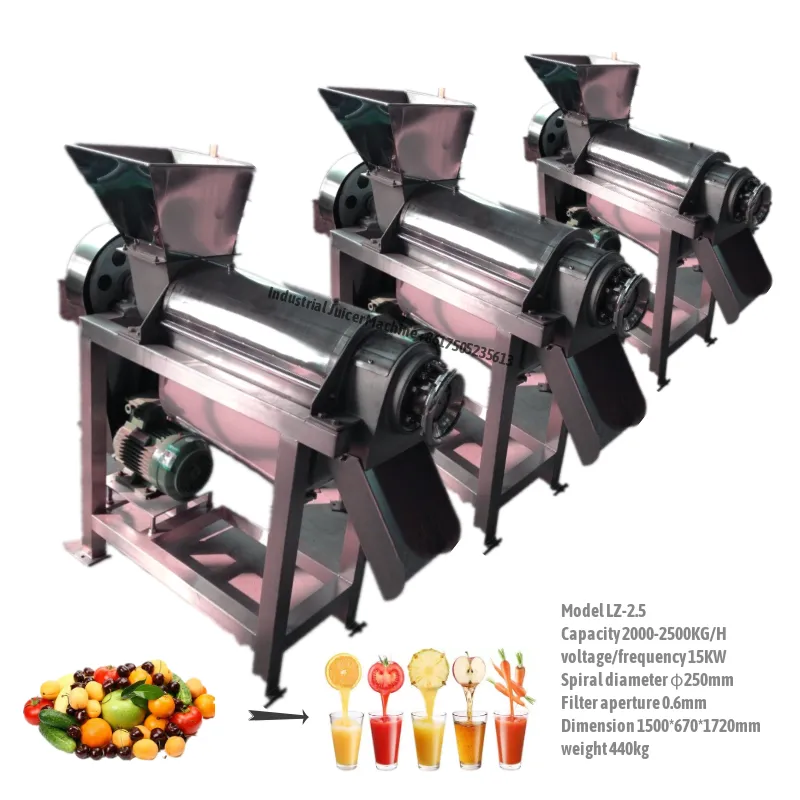 Industrial Juicer Extractor Machine 500-5000kg/h